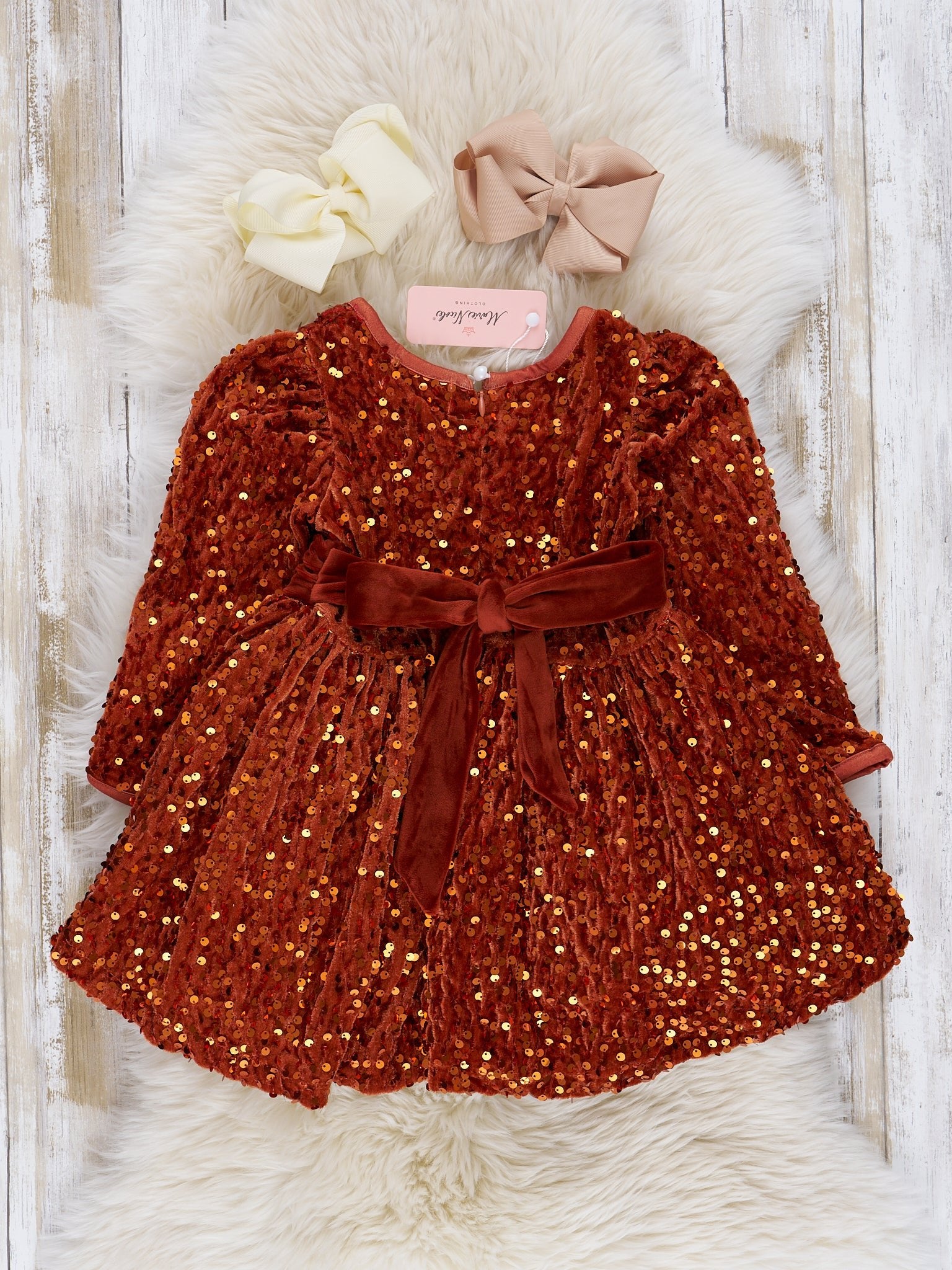 Autumn Sparkle Sequin Dress - Marie Nicole Clothing