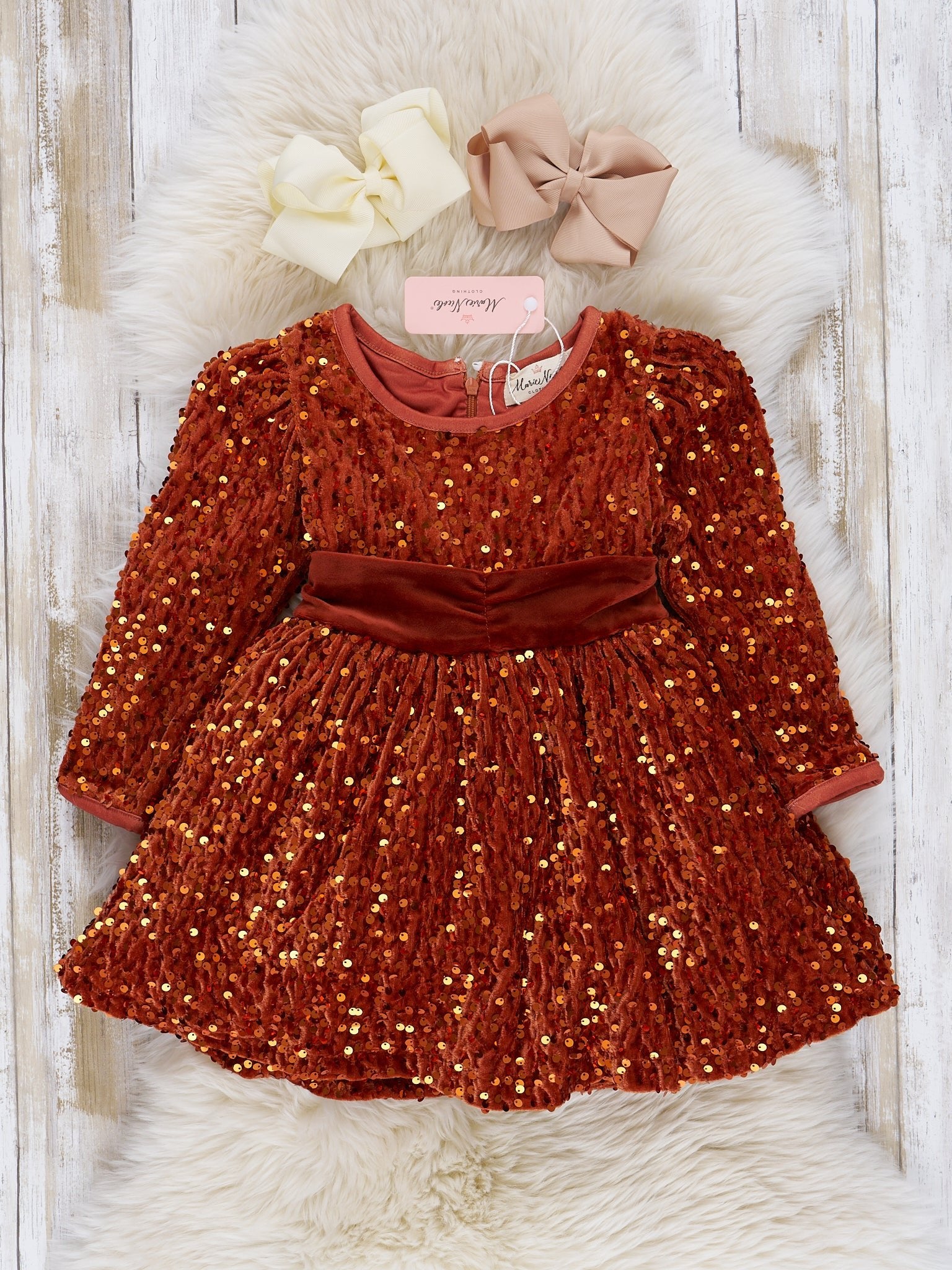 Autumn Sparkle Sequin Dress - Marie Nicole Clothing