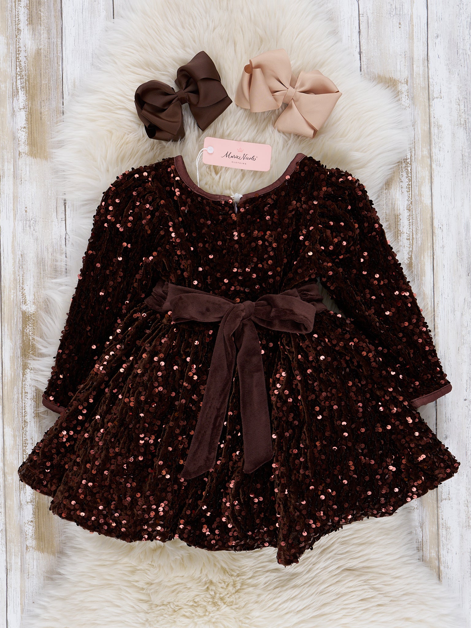 Autumn Sparkle Sequin Dress - Marie Nicole Clothing