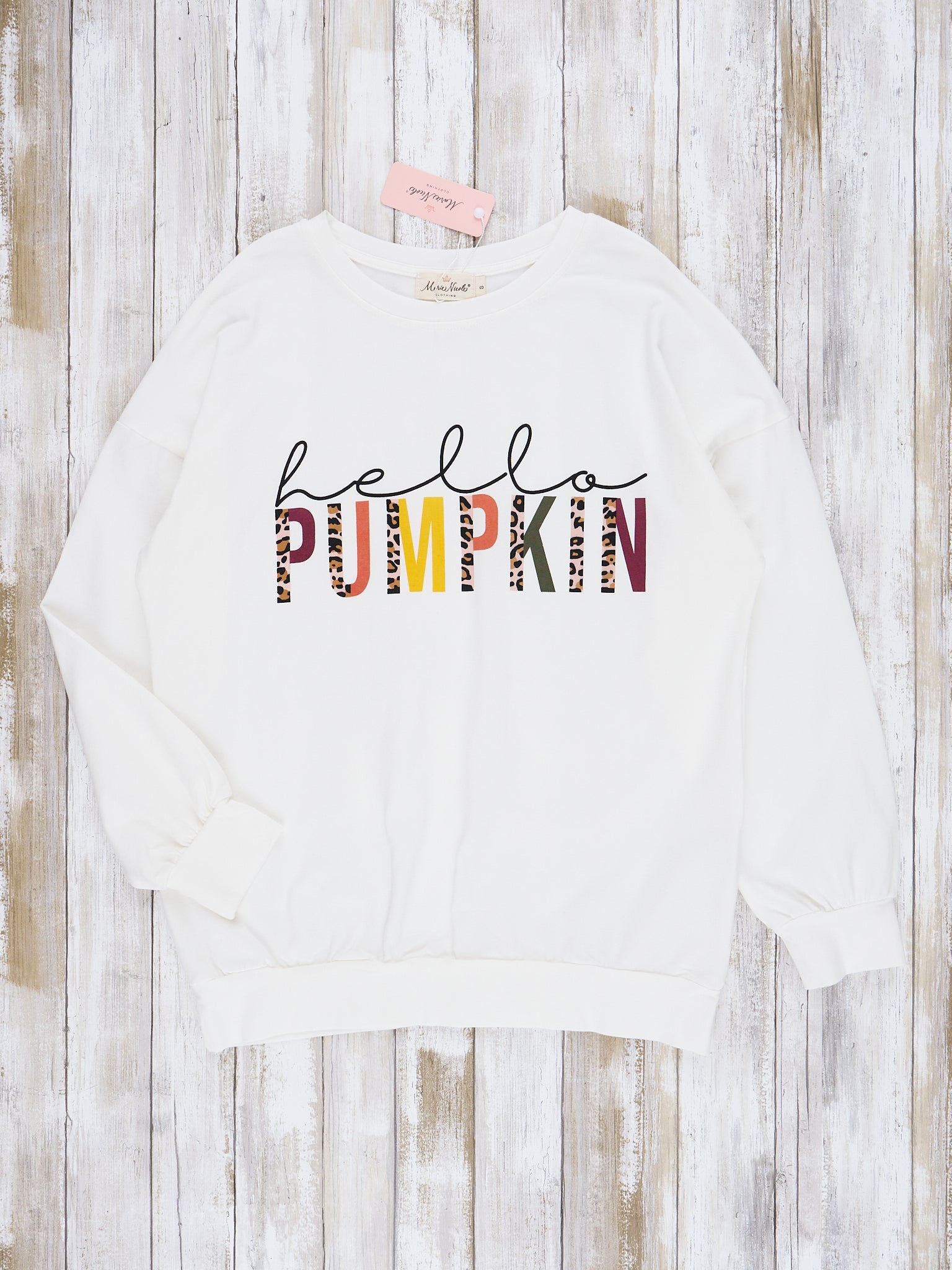 Mom & Me White "Hello Pumpkin" Crew Neck - Marie Nicole Clothing