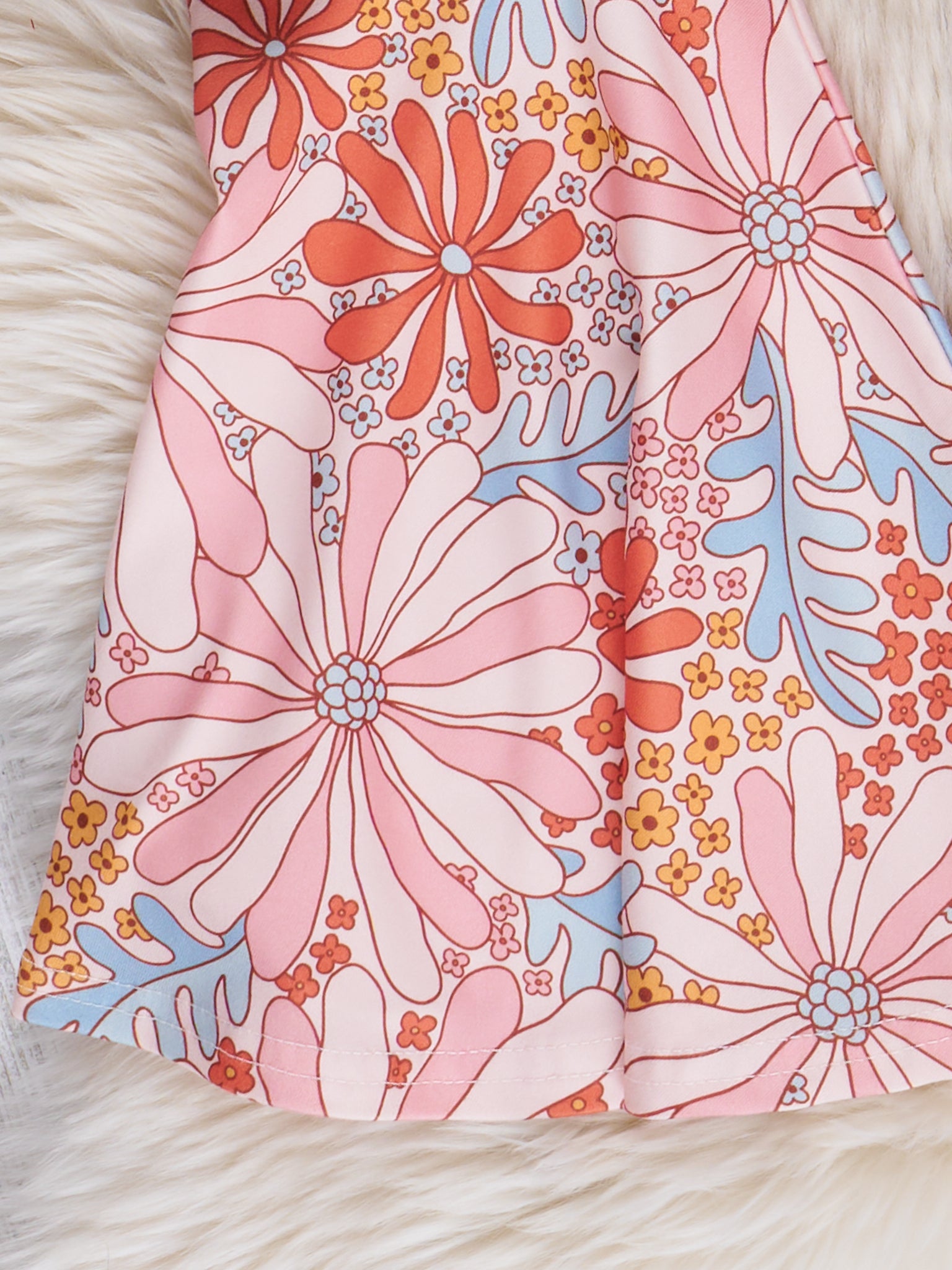 Orange & Grey Wildflowers Bell Bottoms Outfit - Marie Nicole Clothing