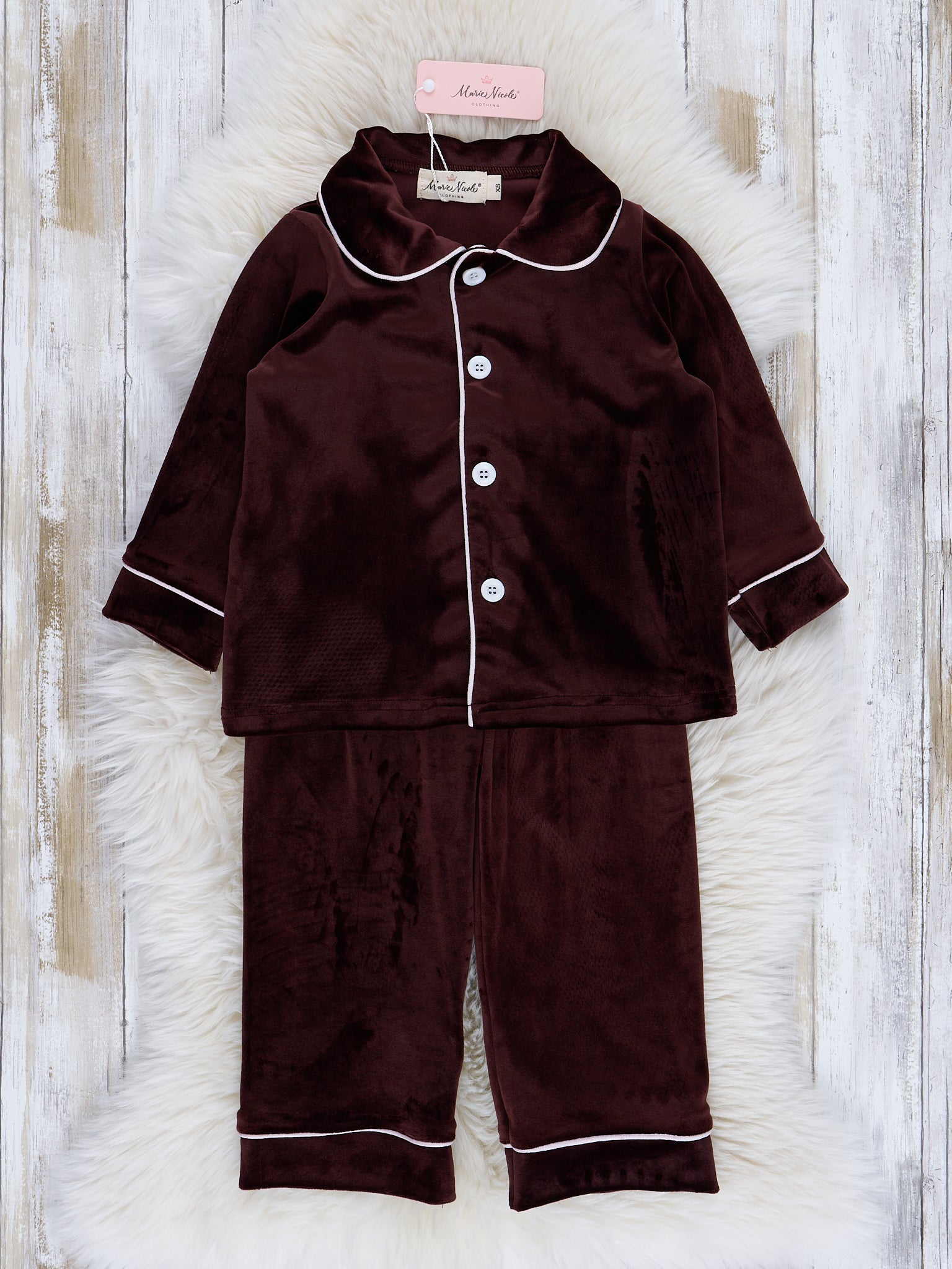 Boys' Autumn Velvet Classic Pajamas - Marie Nicole Clothing