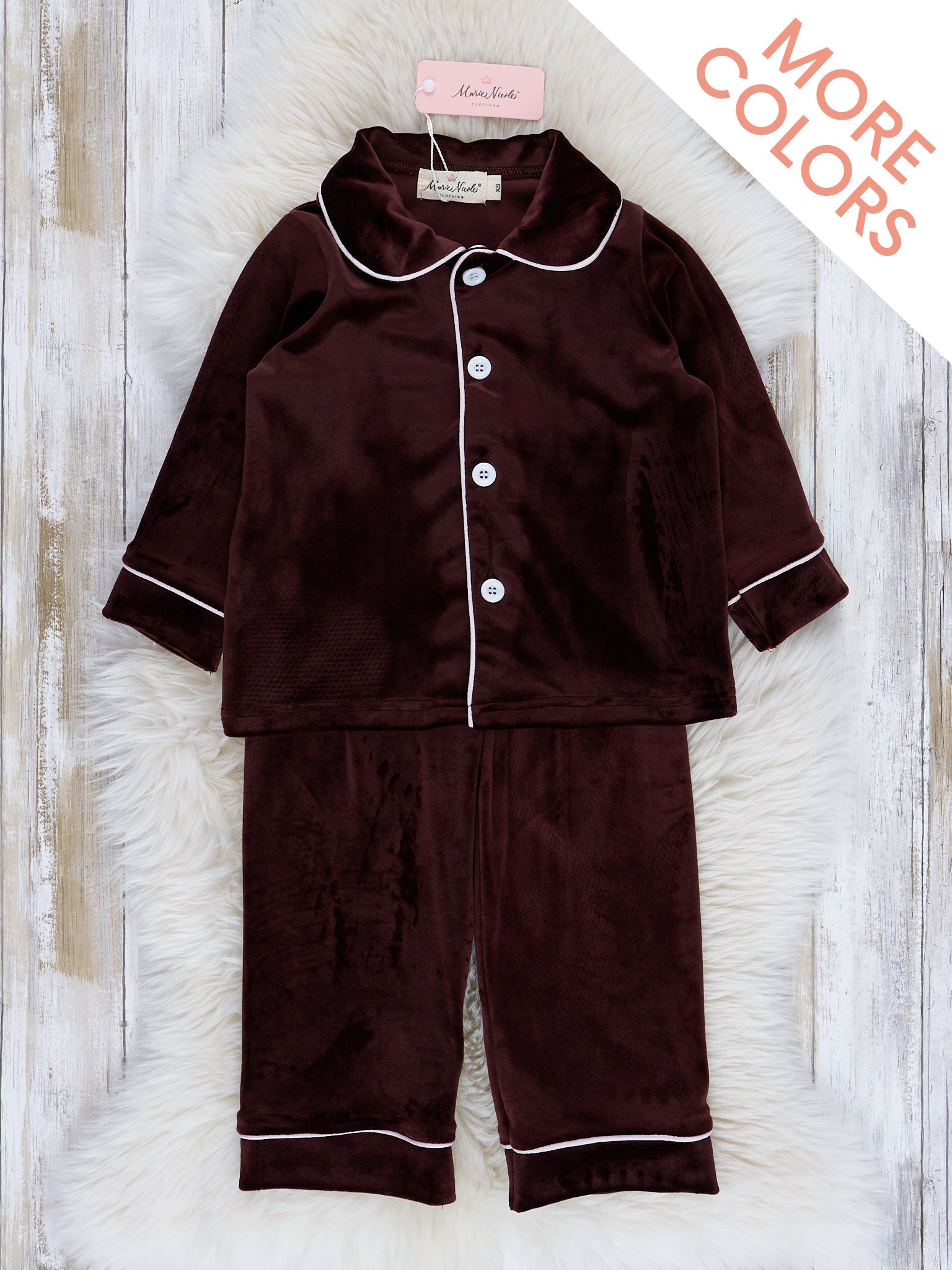 Boys' Autumn Velvet Classic Pajamas - Marie Nicole Clothing