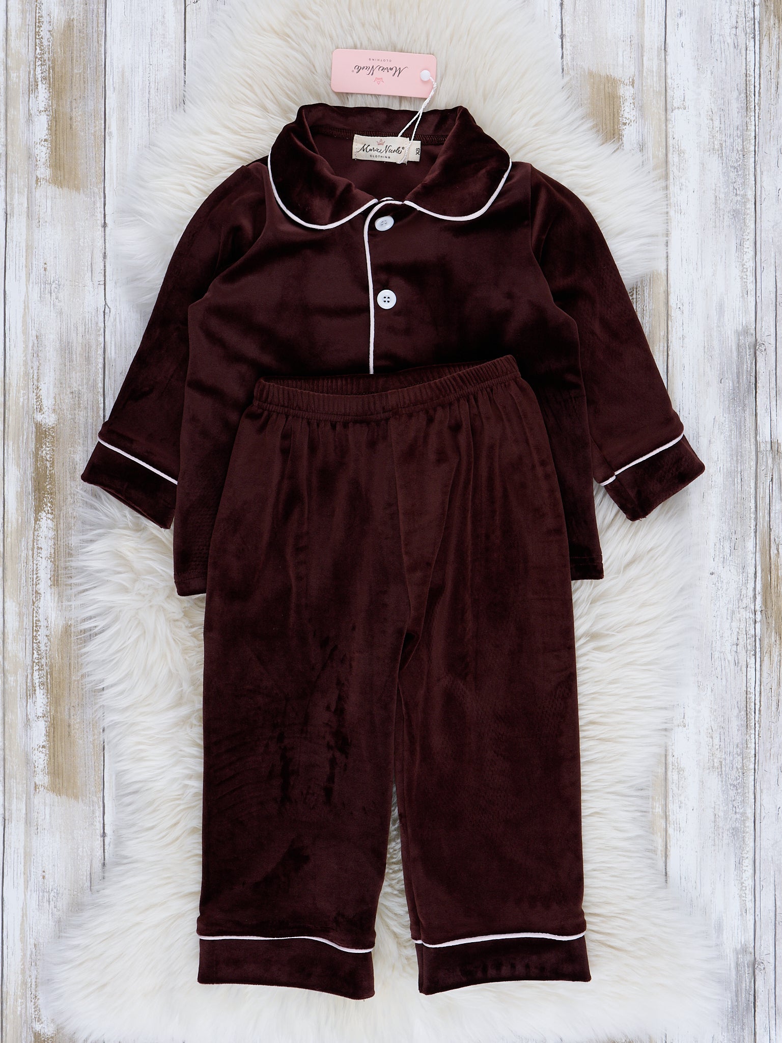 Boys' Autumn Velvet Classic Pajamas - Marie Nicole Clothing