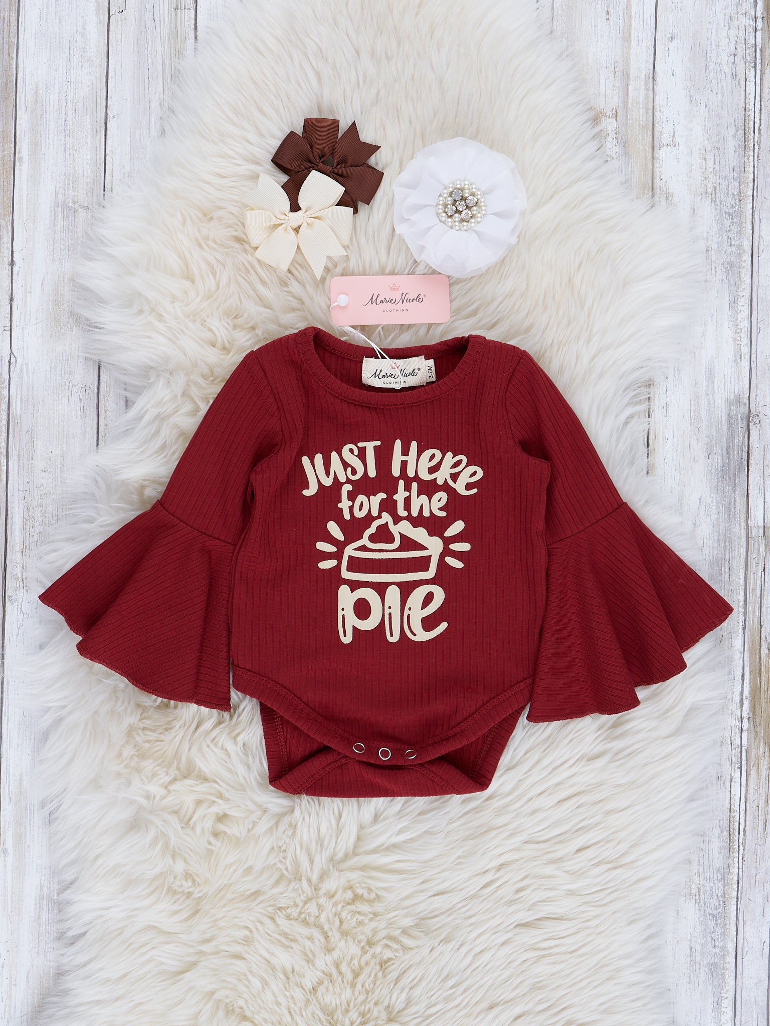Ruby & Cream "Here for the Pie" Romper Outfit - Marie Nicole Clothing