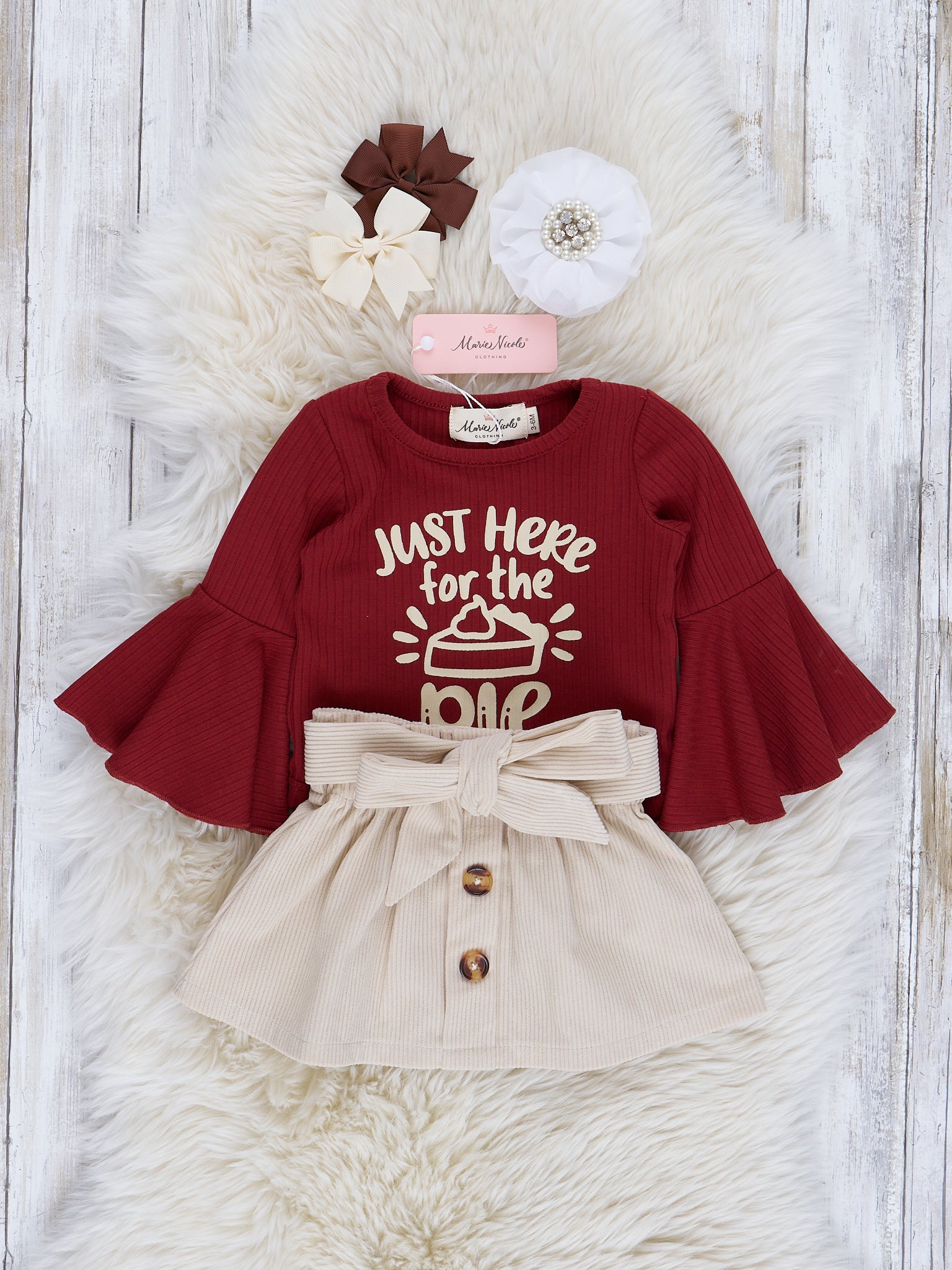 Ruby & Cream "Here for the Pie" Romper Outfit - Marie Nicole Clothing