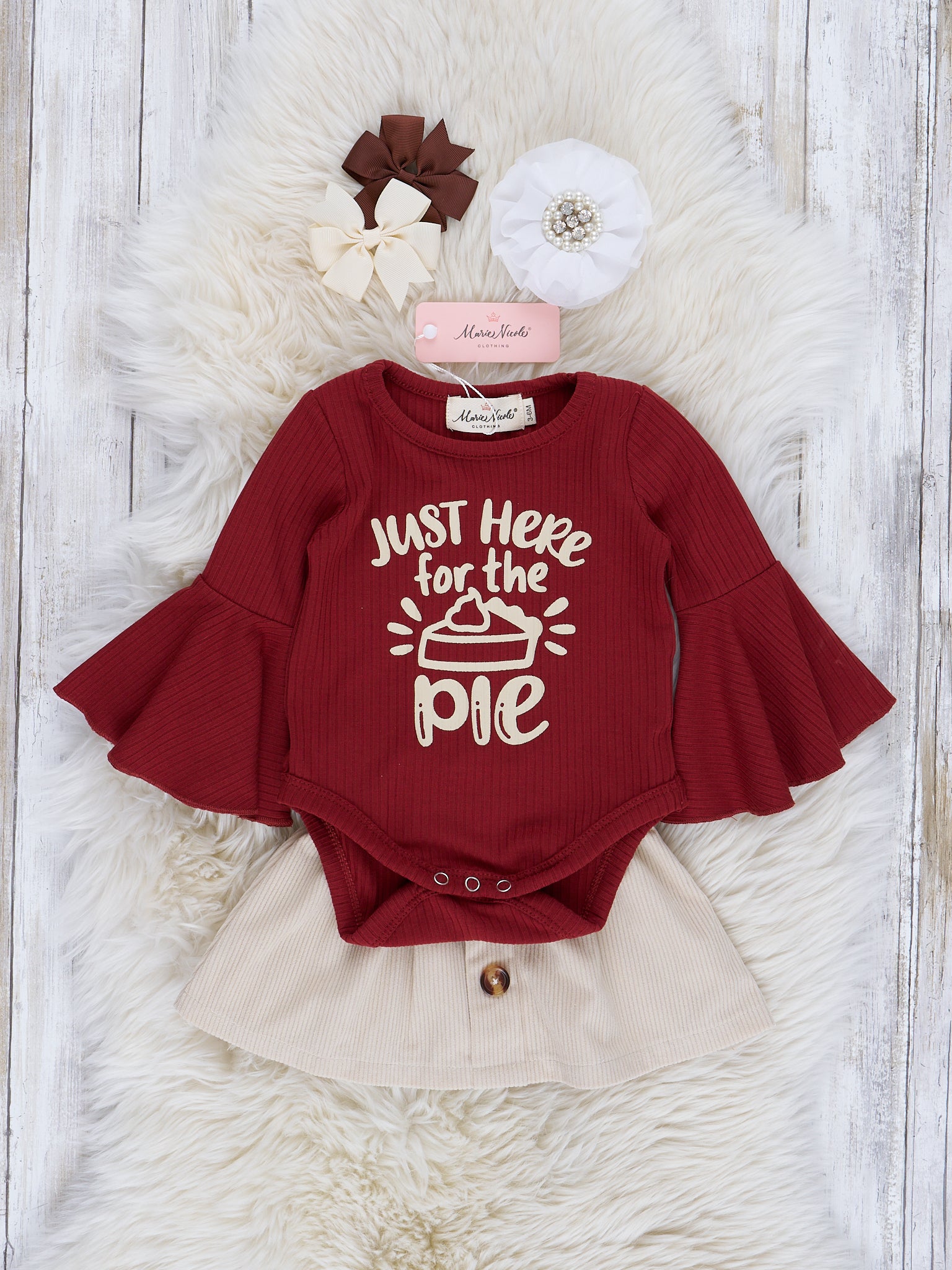 Ruby & Cream "Here for the Pie" Romper Outfit - Marie Nicole Clothing