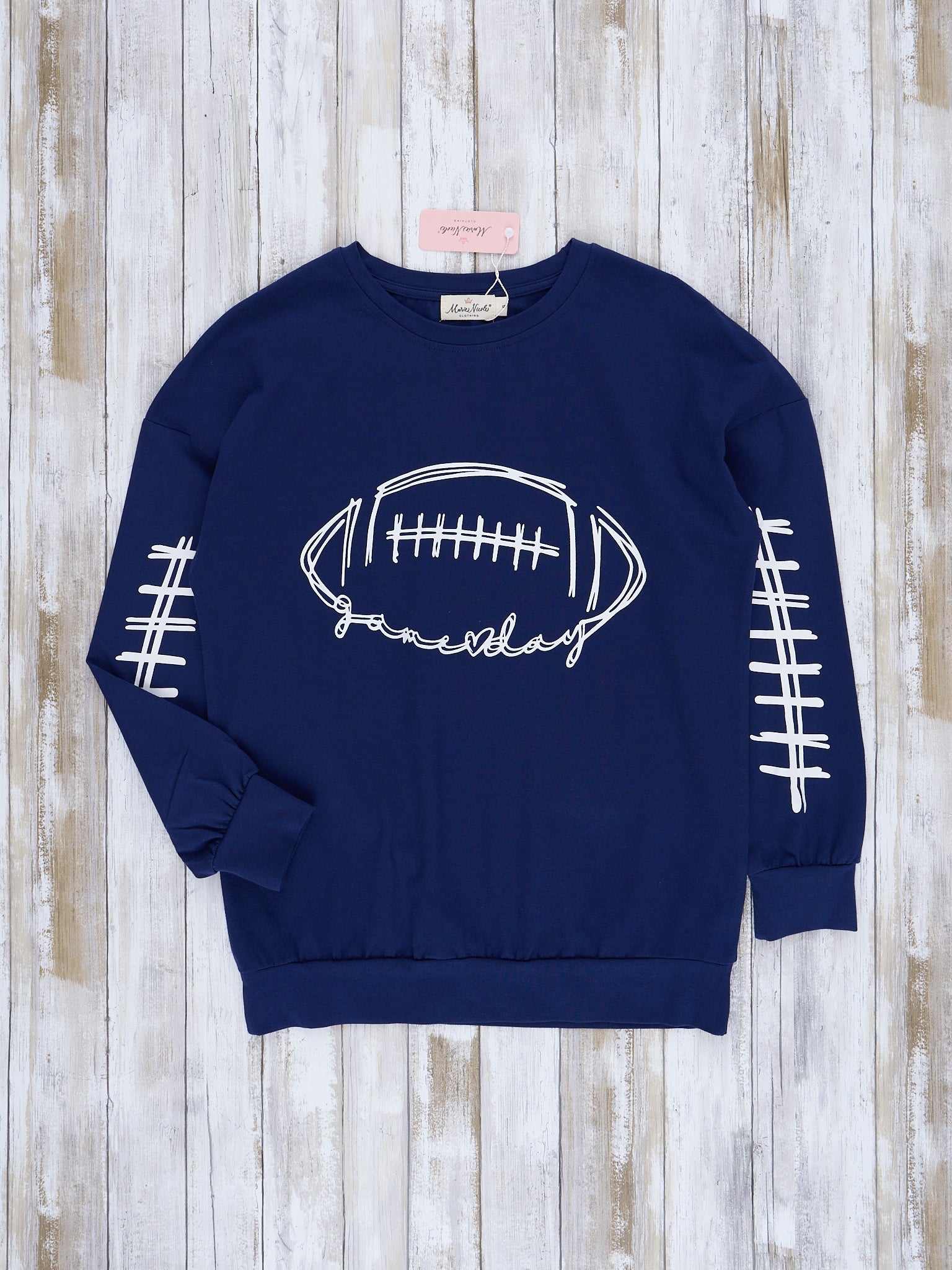 Mom & Me Navy Blue "Game Day" Crew Neck - Marie Nicole Clothing