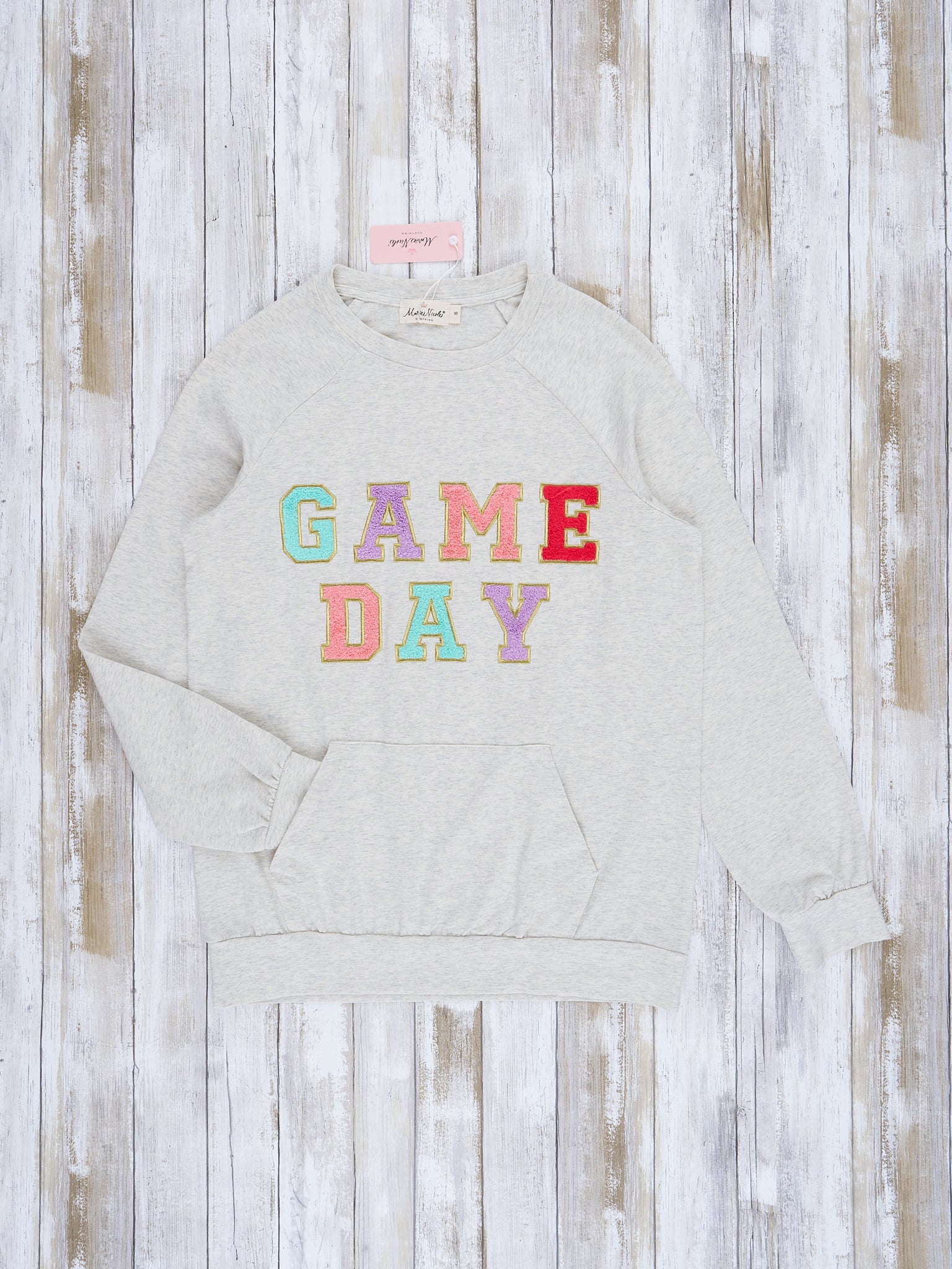 Mom & Me "Game Day" Puff Letter Crew Neck - Marie Nicole Clothing