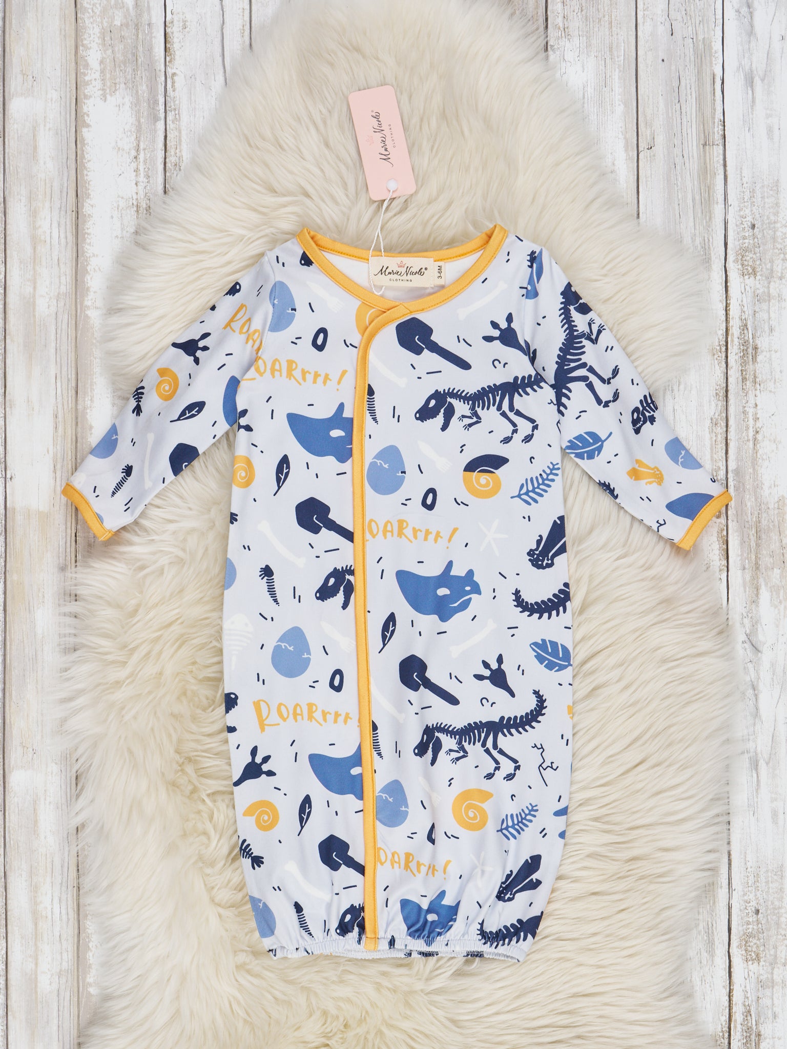 Dinosaur Friends Sleep Gowns - Marie Nicole Clothing