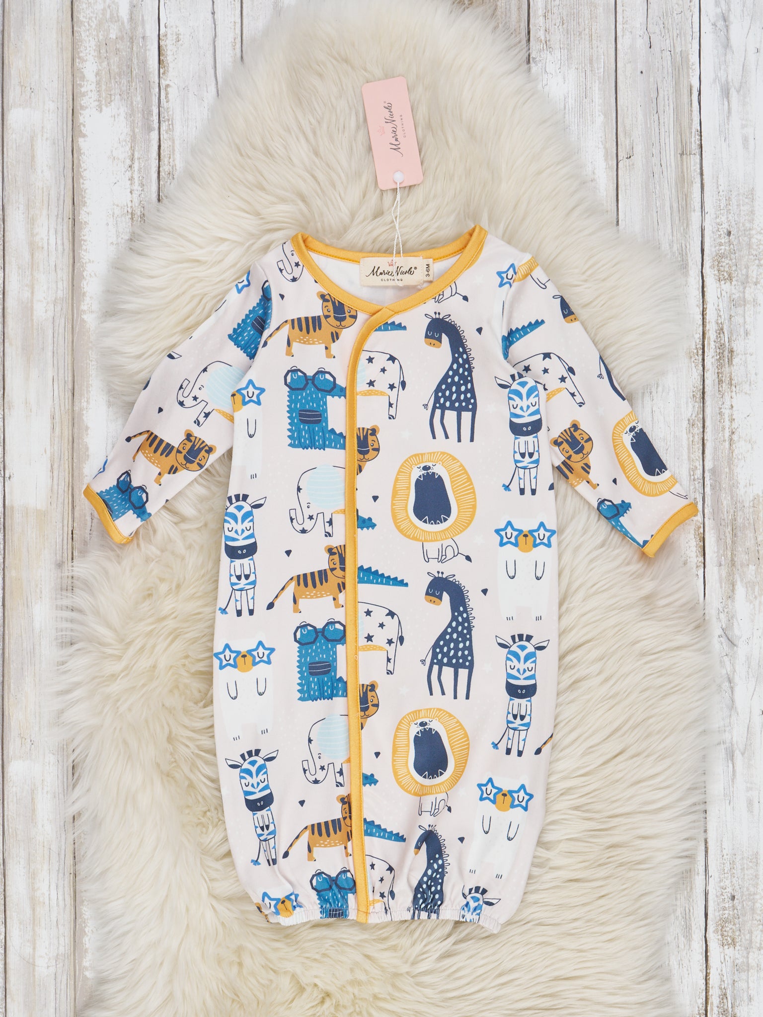 Dinosaur Friends Sleep Gowns - Marie Nicole Clothing
