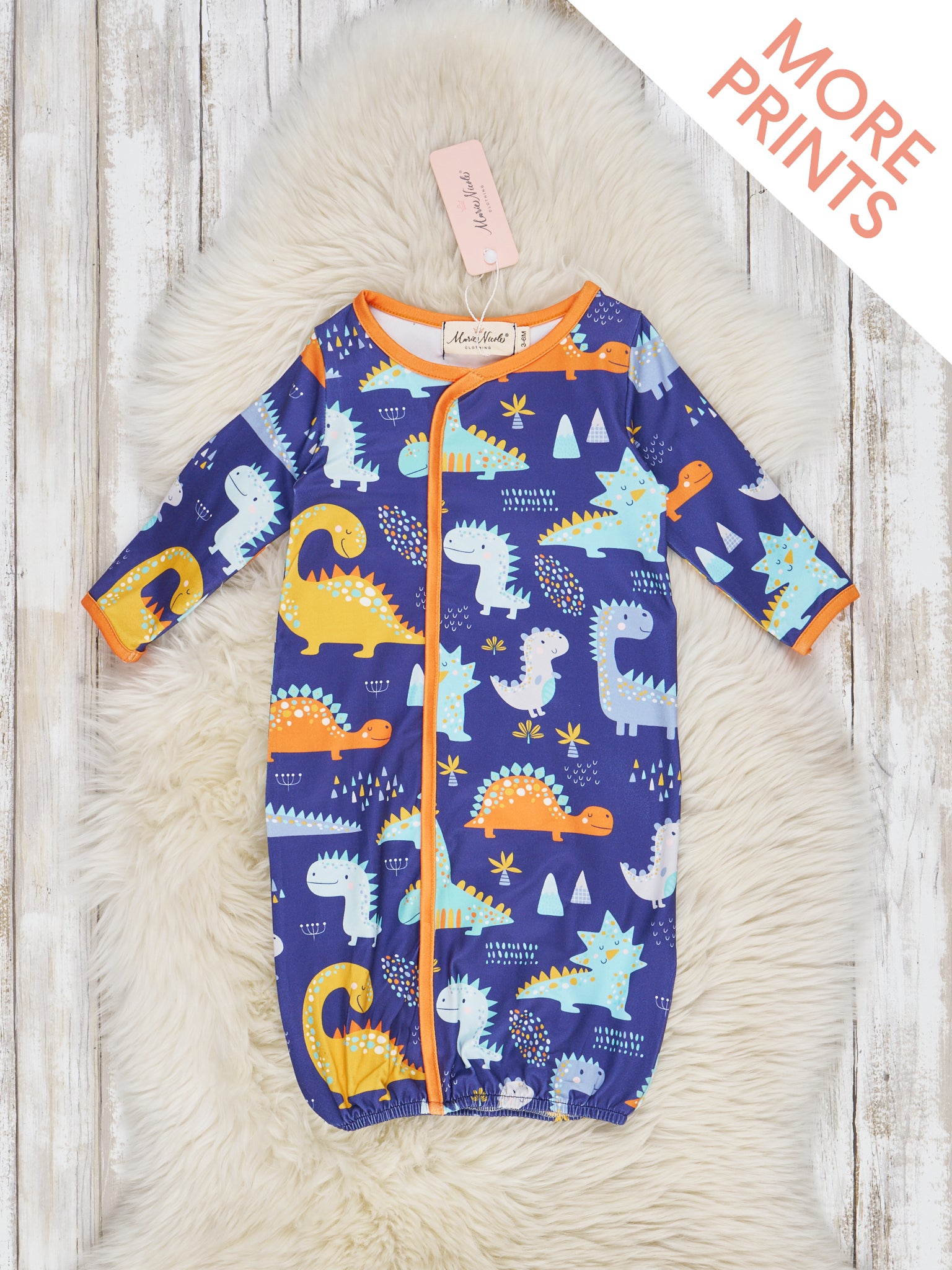 Dinosaur Friends Sleep Gowns - Marie Nicole Clothing