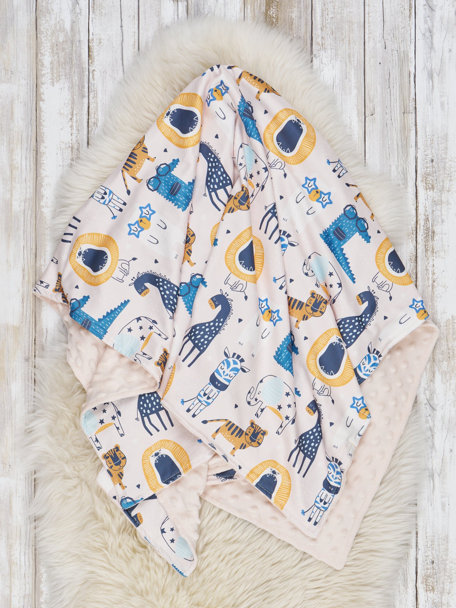 Dinosaur Friends Minky Blanket - Marie Nicole Clothing