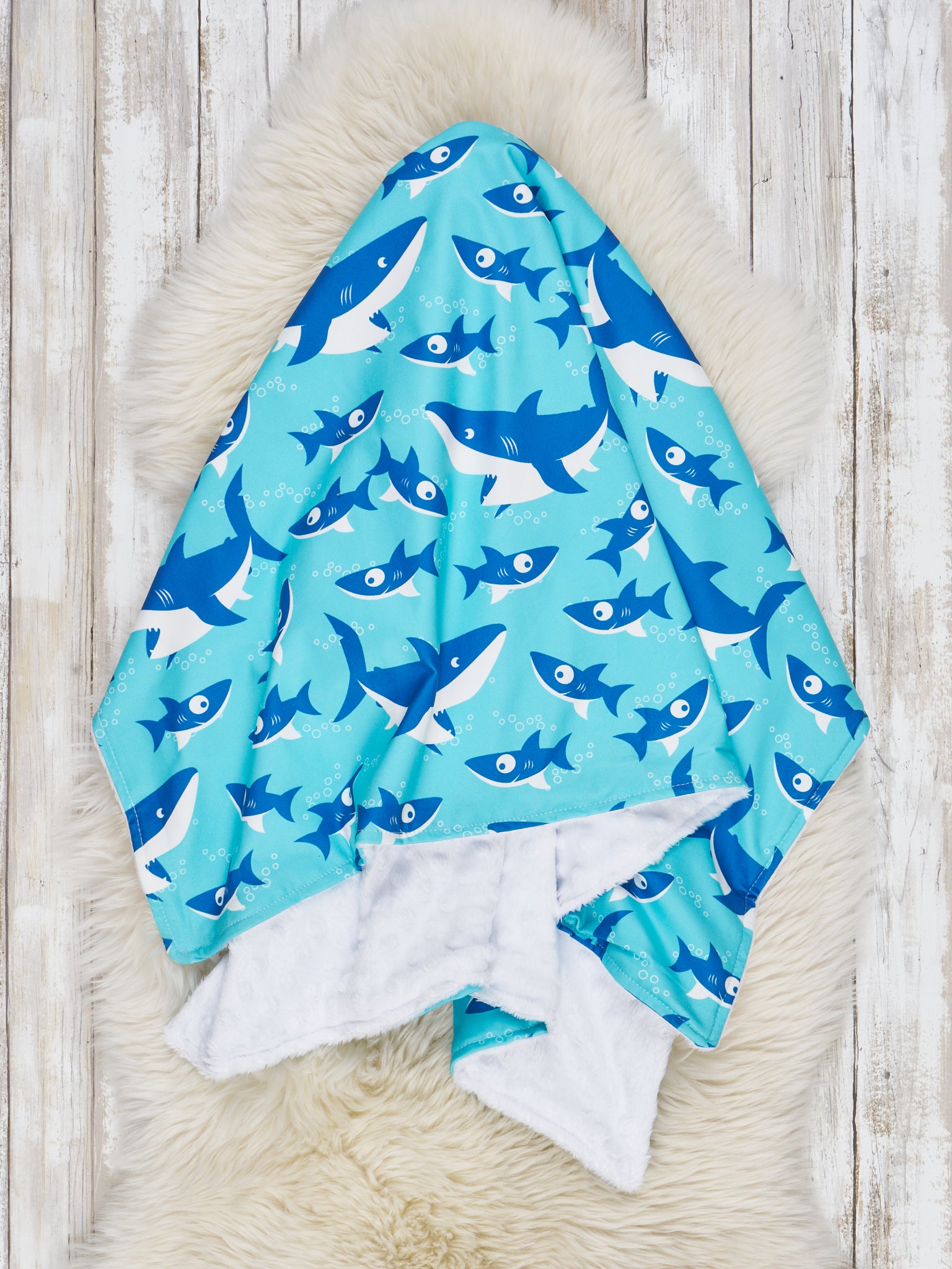 Blue Allover Print Minky Blankets - Marie Nicole Clothing