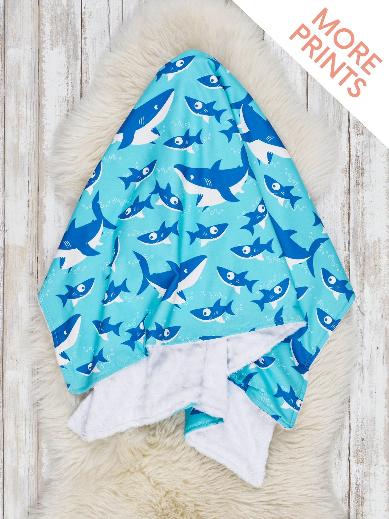 Blue Allover Print Minky Blankets - Marie Nicole Clothing