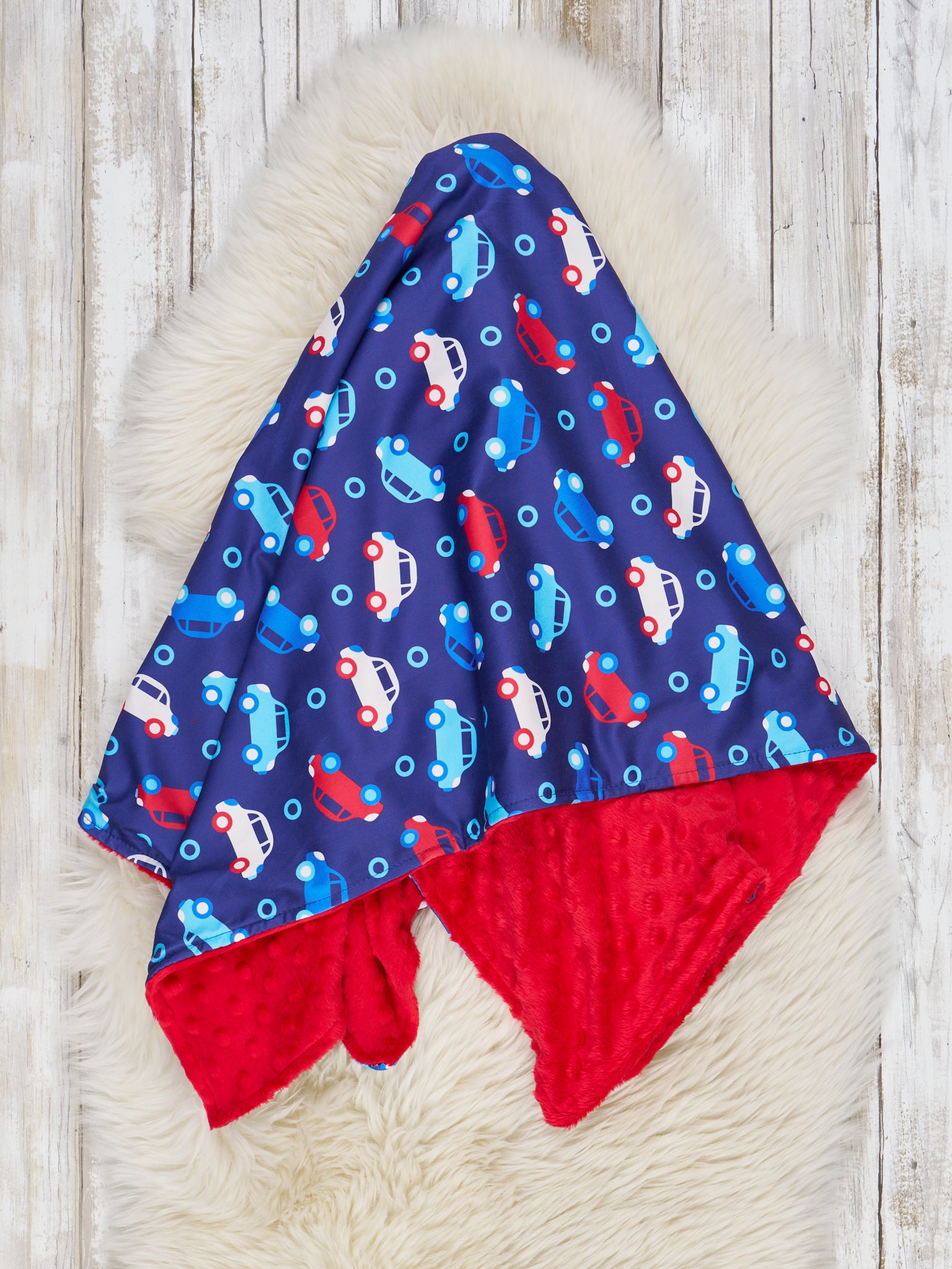 Blue Allover Print Minky Blankets - Marie Nicole Clothing