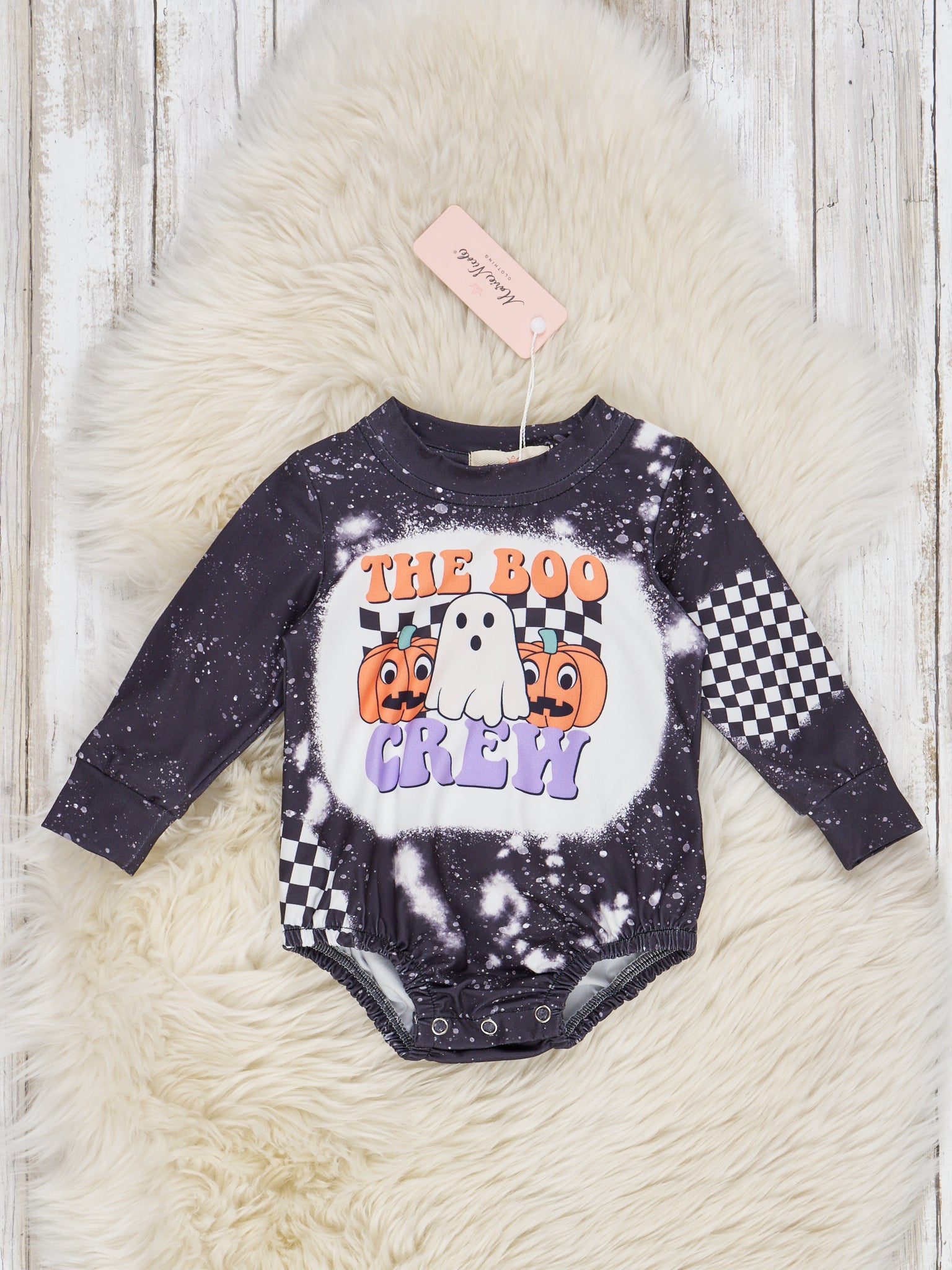 Black "The Boo Crew" Romper - Marie Nicole Clothing