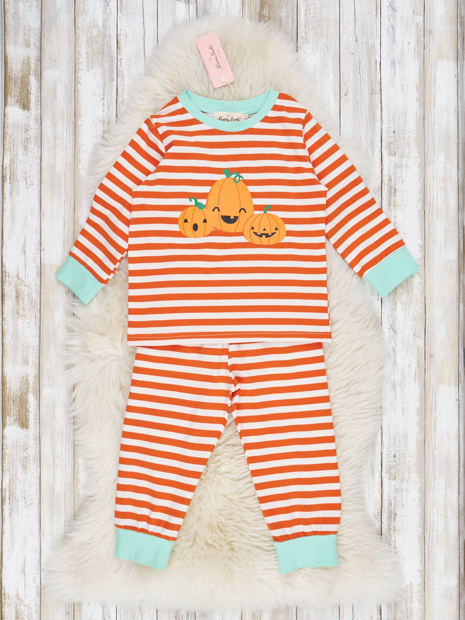 Striped Spooky Friends Pajamas - Marie Nicole Clothing