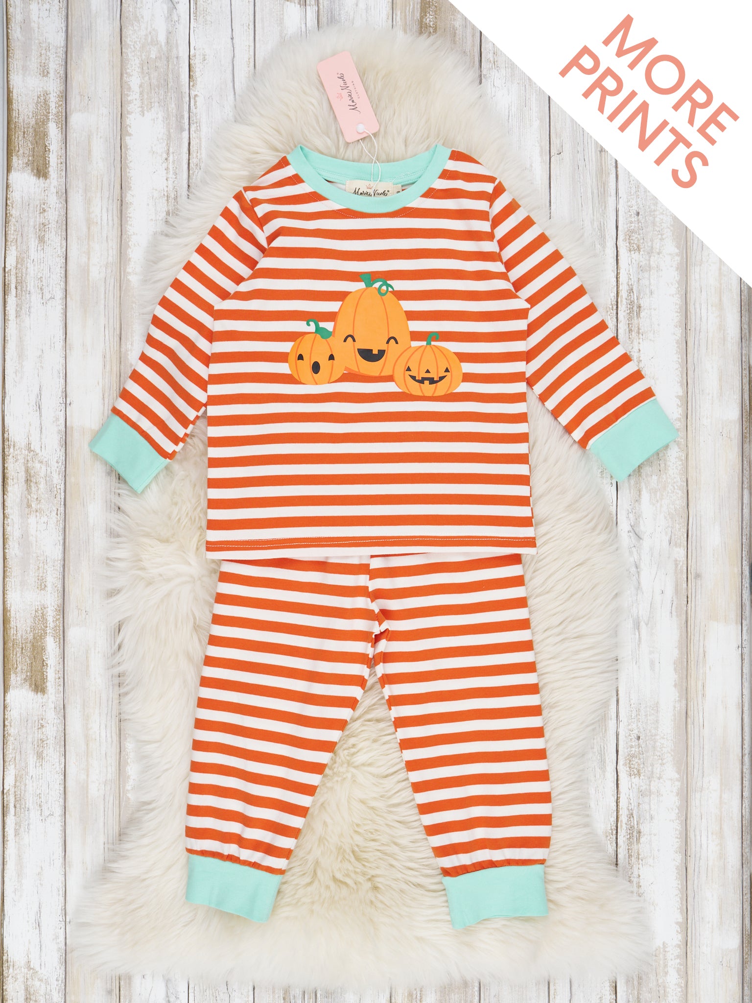 Striped Spooky Friends Pajamas - Marie Nicole Clothing