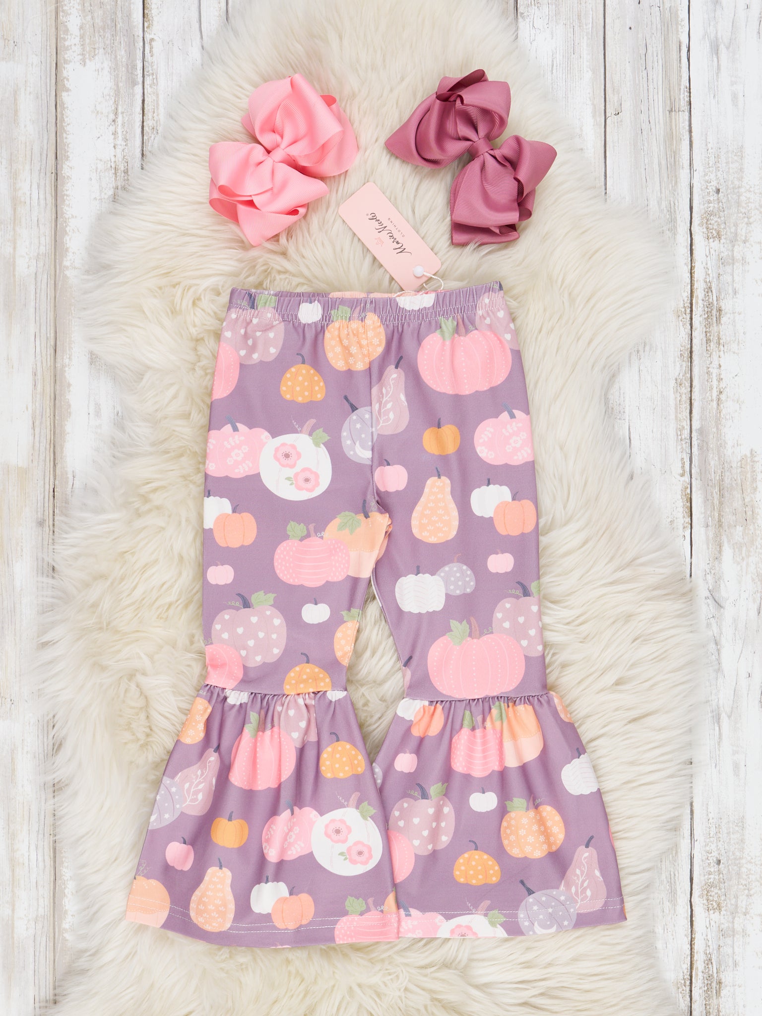 Autumn Florals Bell Bottom Pants - Marie Nicole Clothing