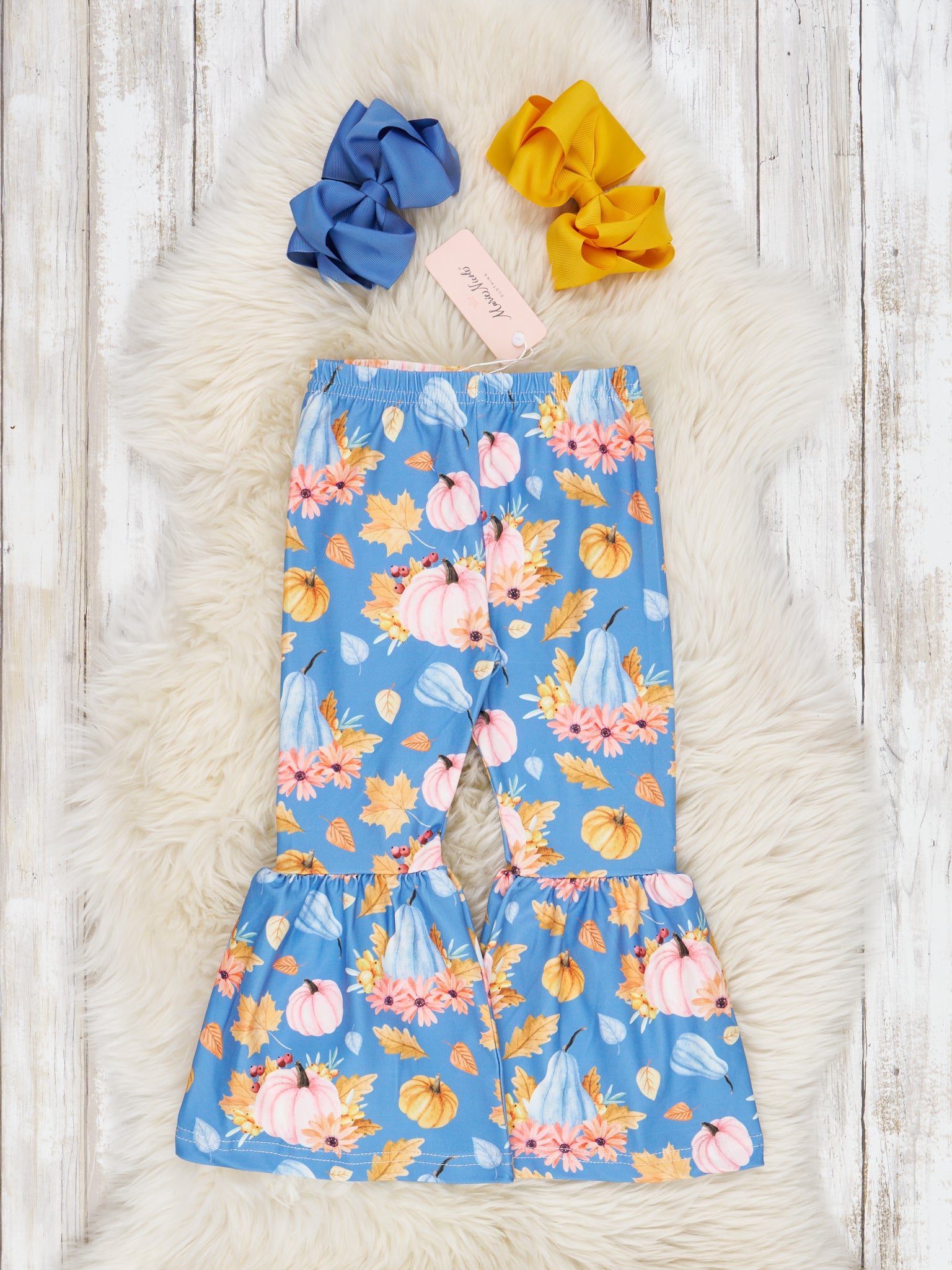 Autumn Florals Bell Bottom Pants - Marie Nicole Clothing