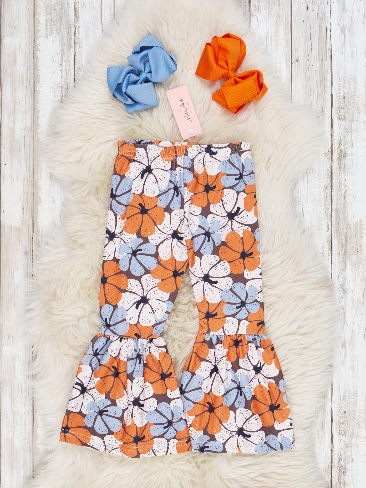 Autumn Florals Bell Bottom Pants - Marie Nicole Clothing