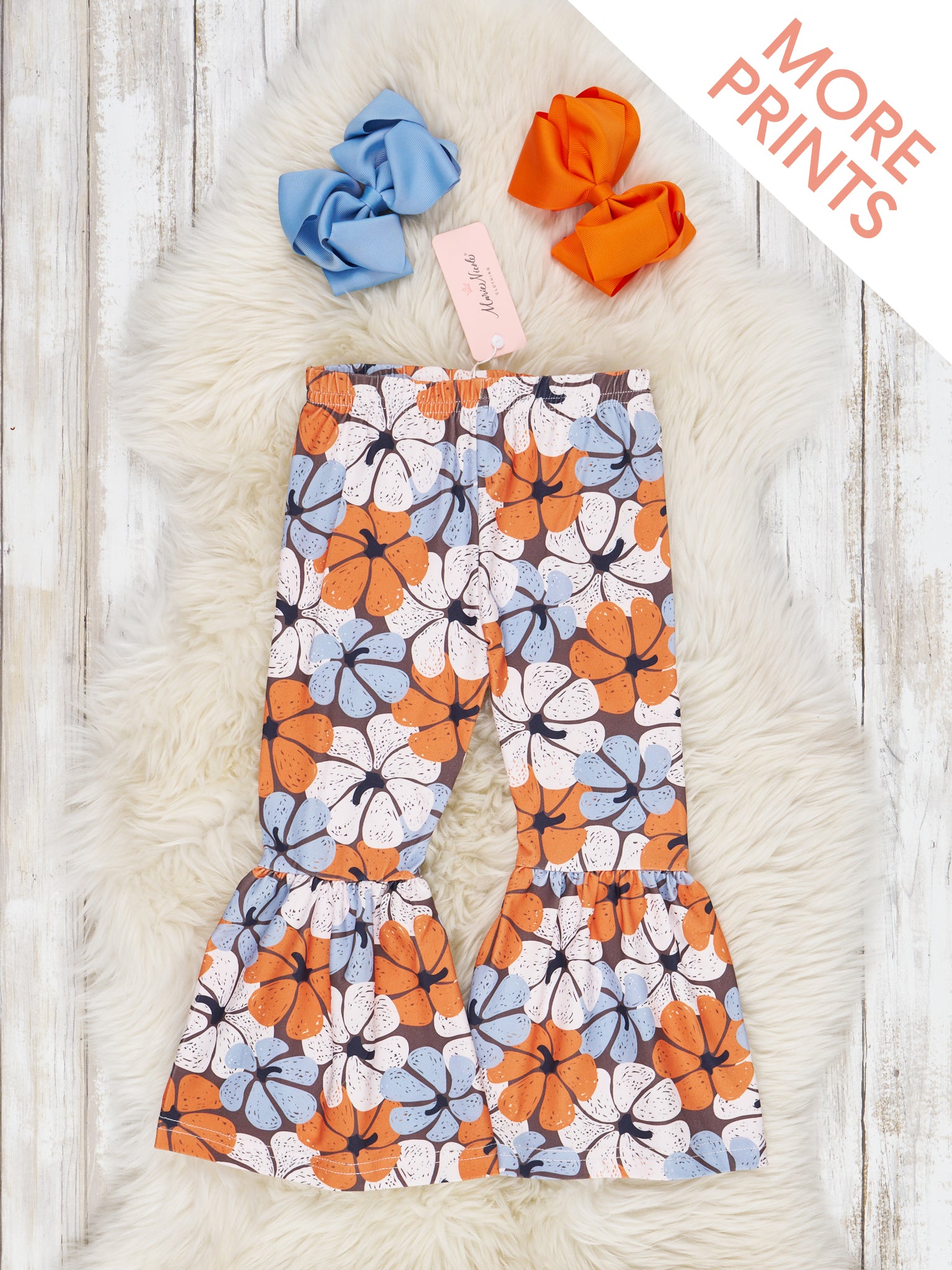 Autumn Florals Bell Bottom Pants - Marie Nicole Clothing