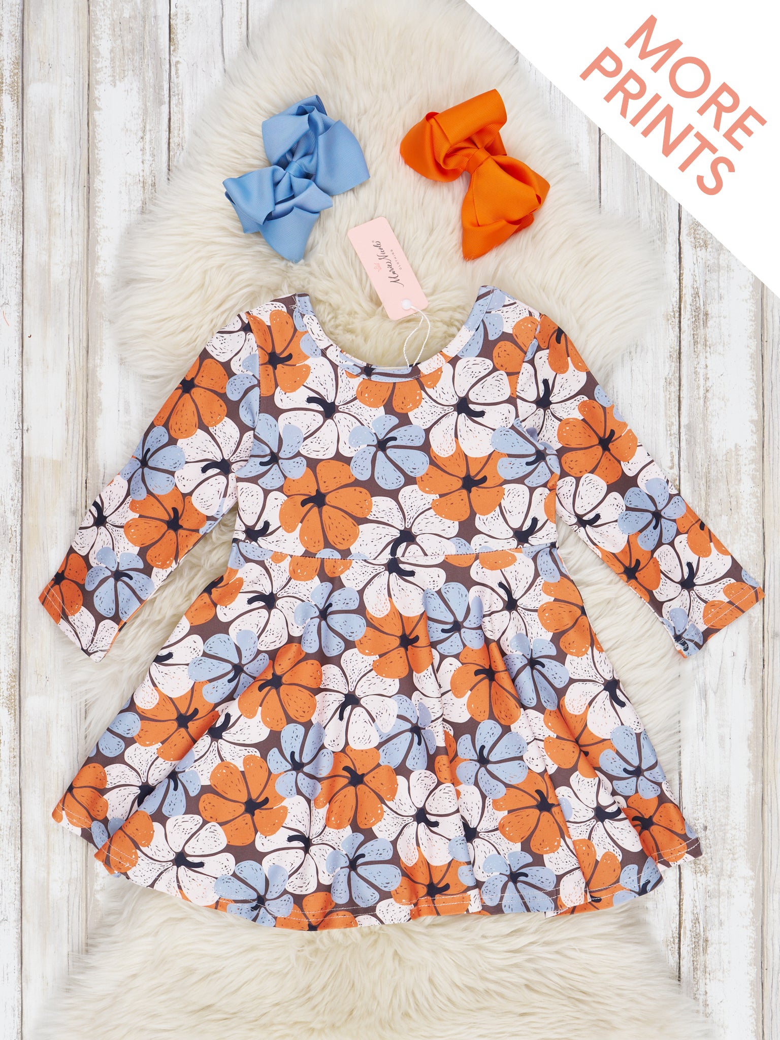 Long Sleeve Autumn Florals Dresses - Marie Nicole Clothing