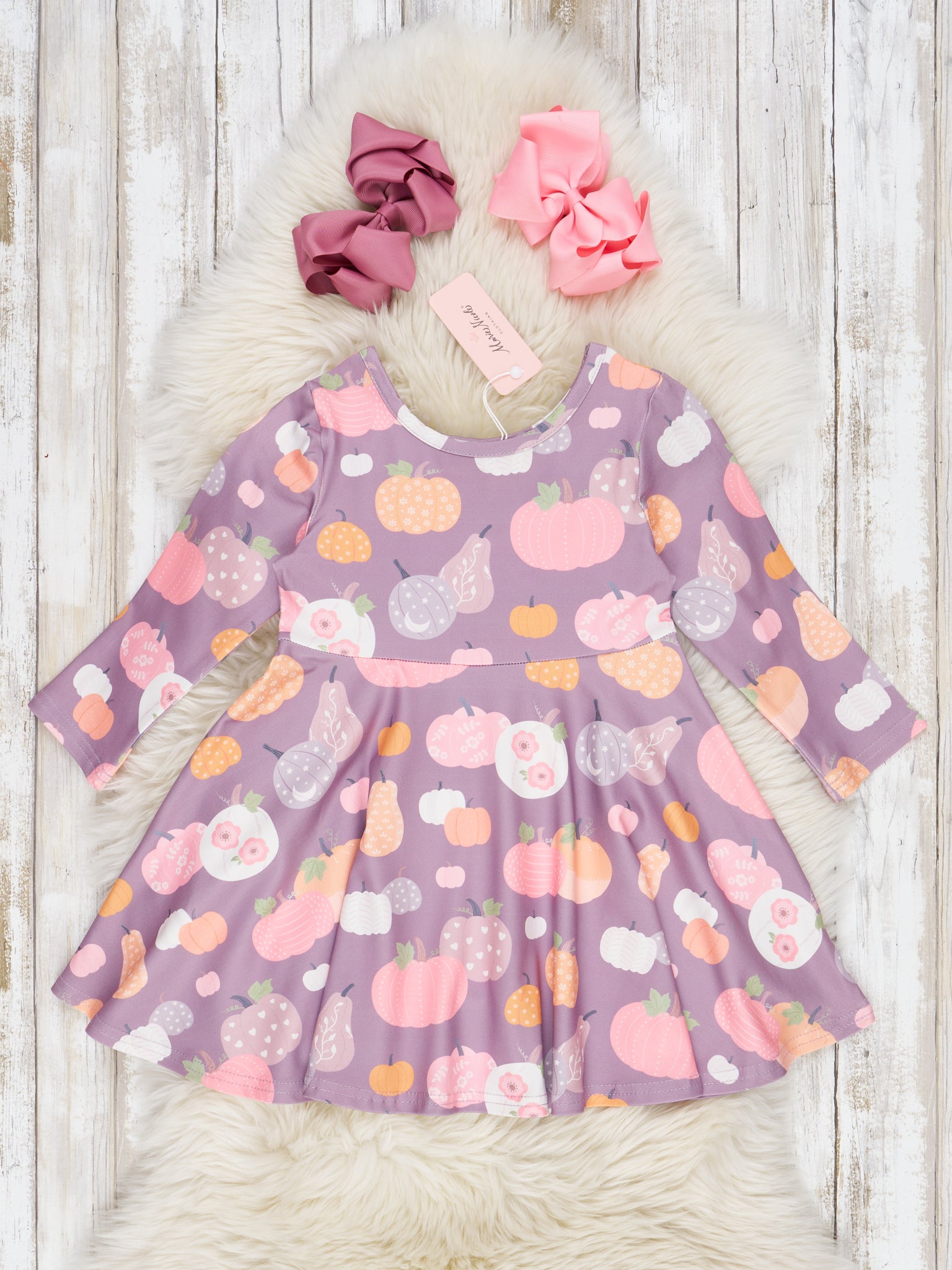 Long Sleeve Autumn Florals Dresses - Marie Nicole Clothing