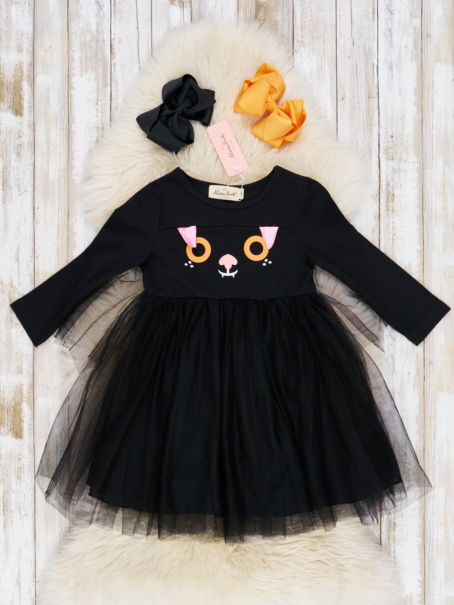 Black Spooky Bat Tulle Dress - Marie Nicole Clothing