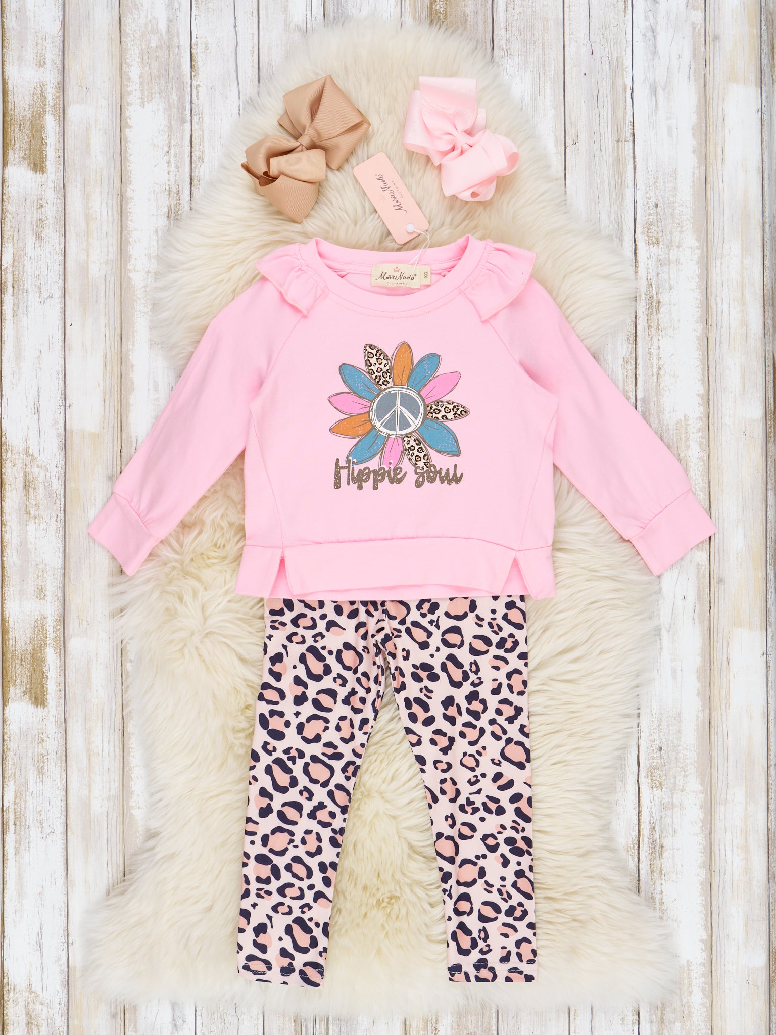 Pink & Leopard Hippie Soul Outfit - Marie Nicole Clothing