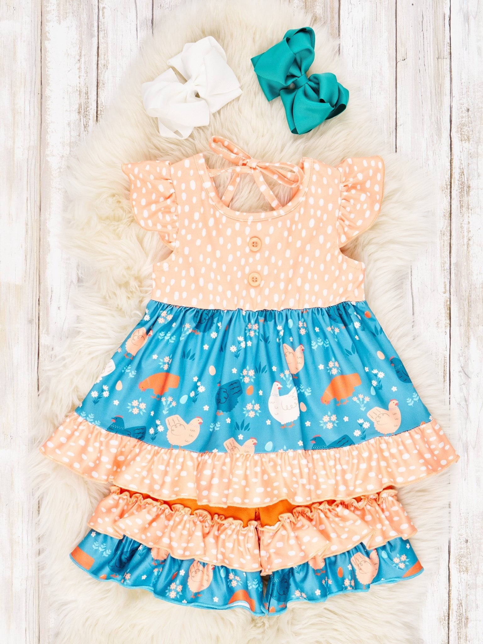 Summer Chicken Ruffle Outfit - Marie Nicole Clothing