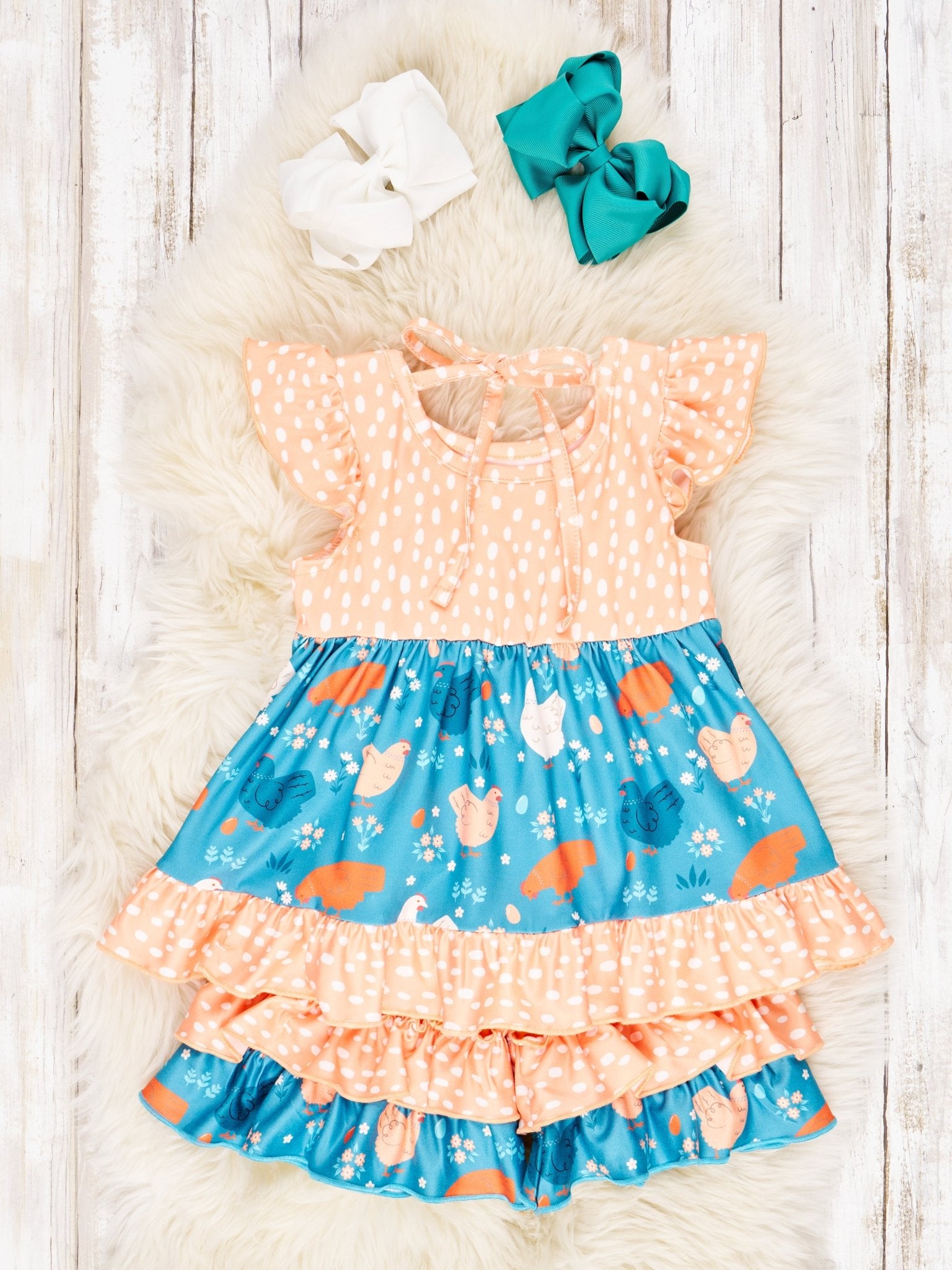 Summer Chicken Ruffle Outfit - Marie Nicole Clothing
