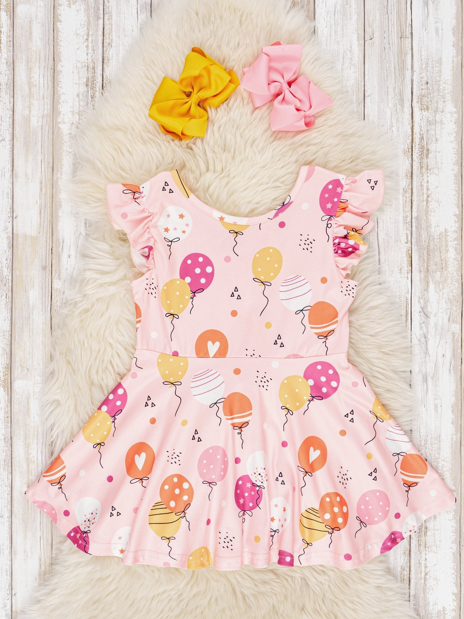 Balloon Ruffle Swing Dress - Marie Nicole Clothing