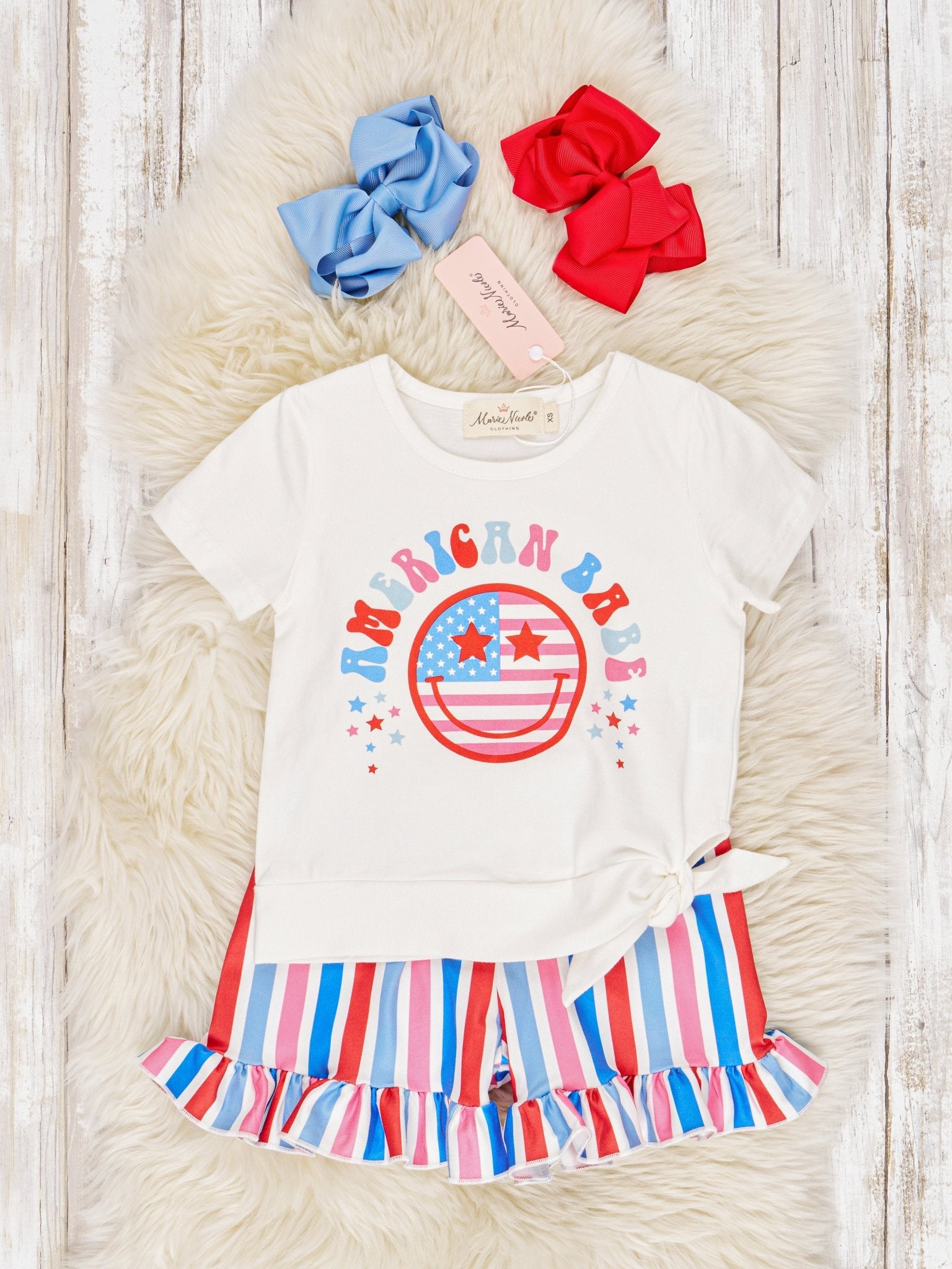 Retro "American Babe" Ruffle Outfit - Marie Nicole Clothing