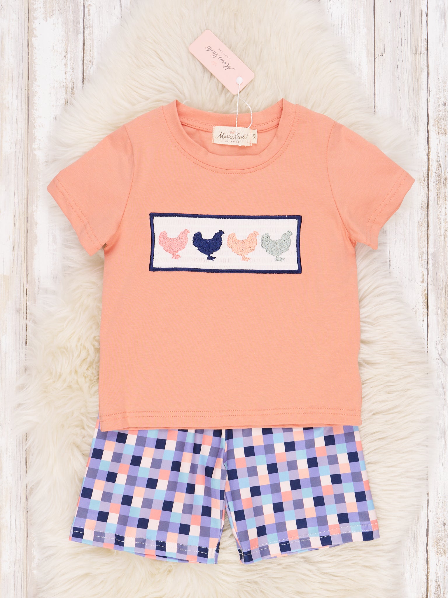 Chicken Gingham Outfit - Marie Nicole Clothing