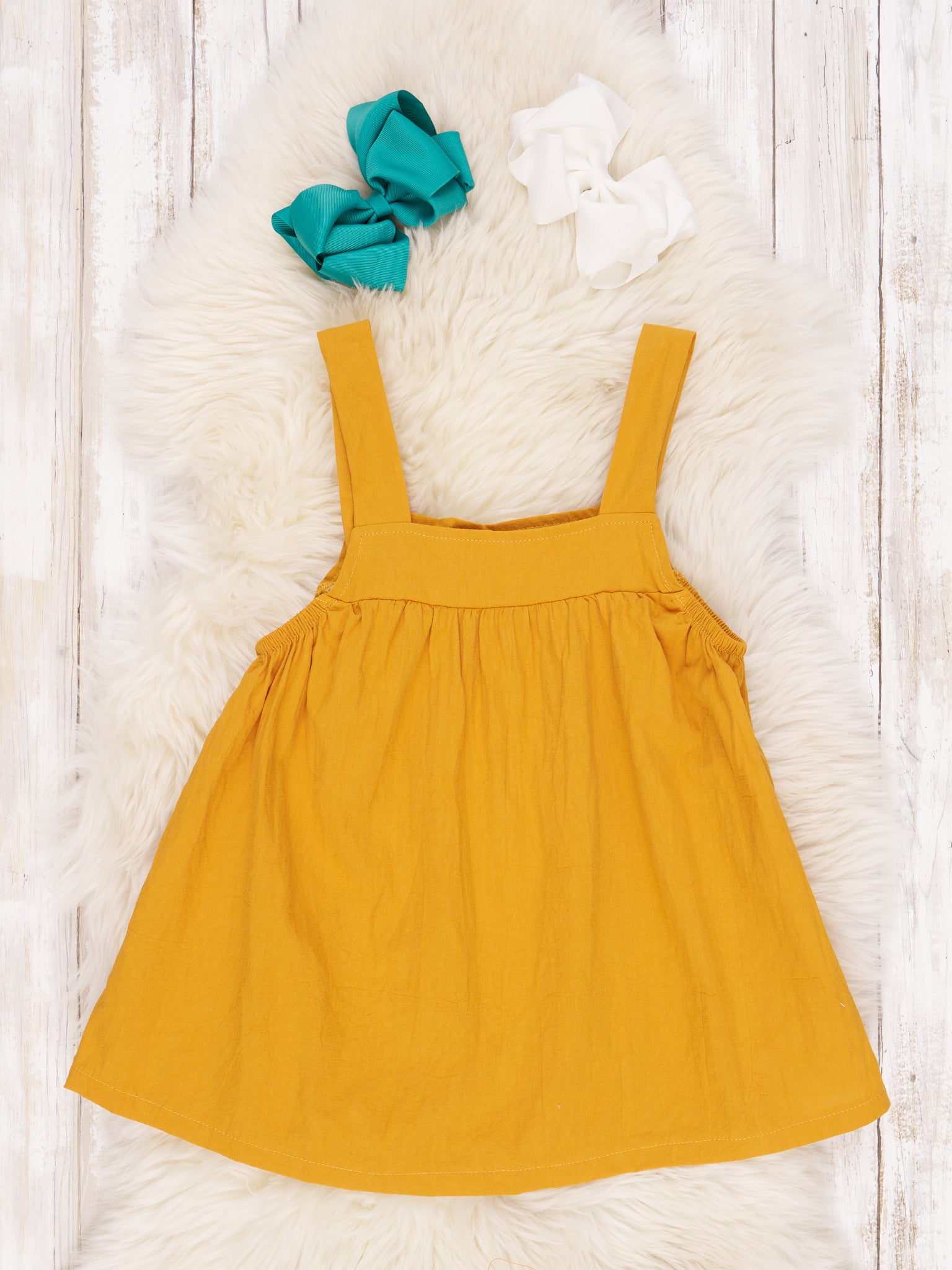 Floral Top & Overall Dress Outfit - Marie Nicole Clothing