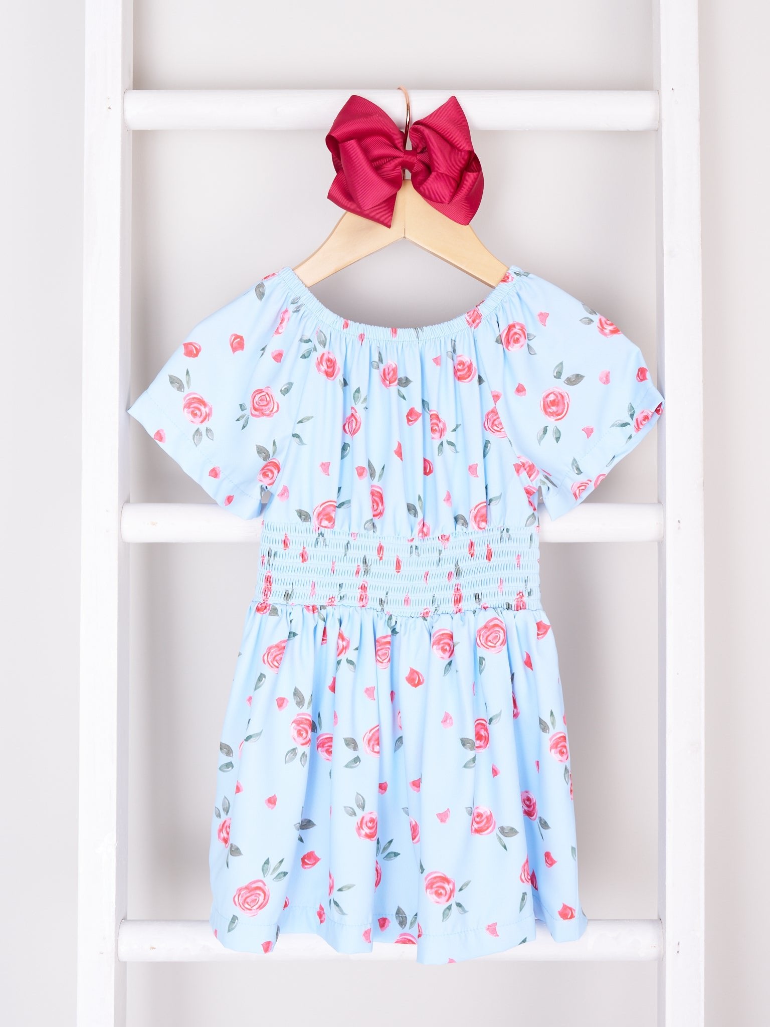 Mom & Me Smocked Rose Dress - Marie Nicole Clothing