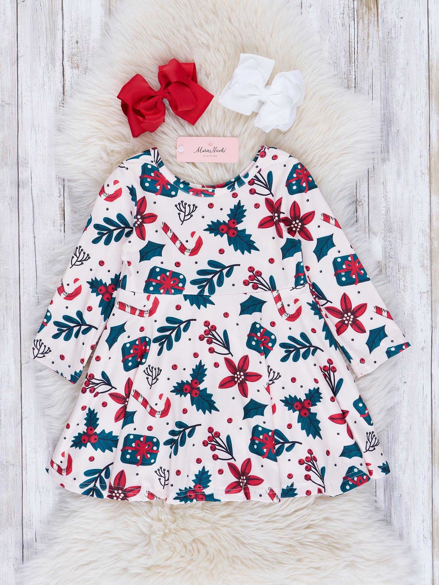 Christmas Wishes Swing Dress - Marie Nicole Clothing