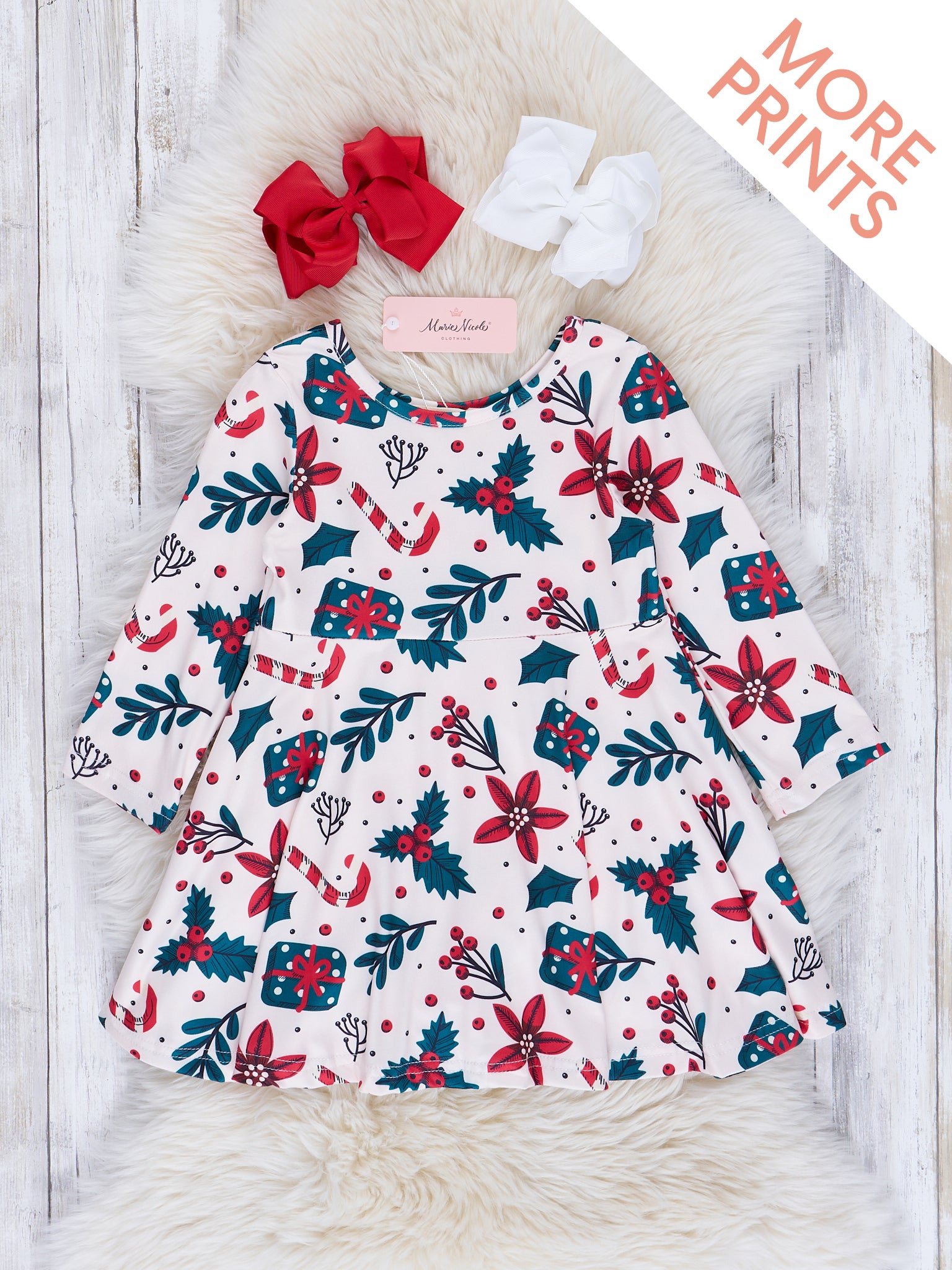 Christmas Wishes Swing Dress - Marie Nicole Clothing