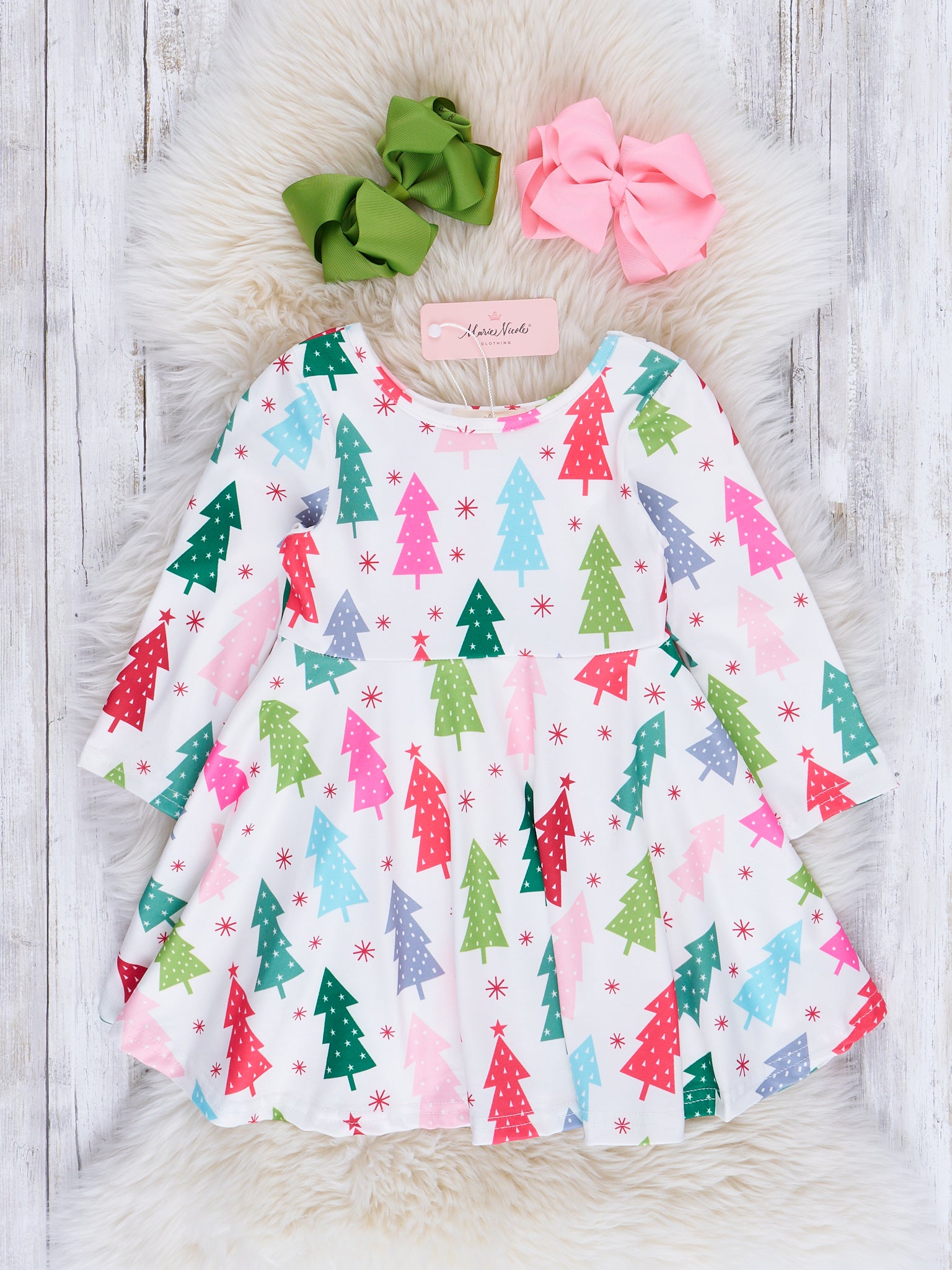 Christmas Wishes Swing Dress - Marie Nicole Clothing