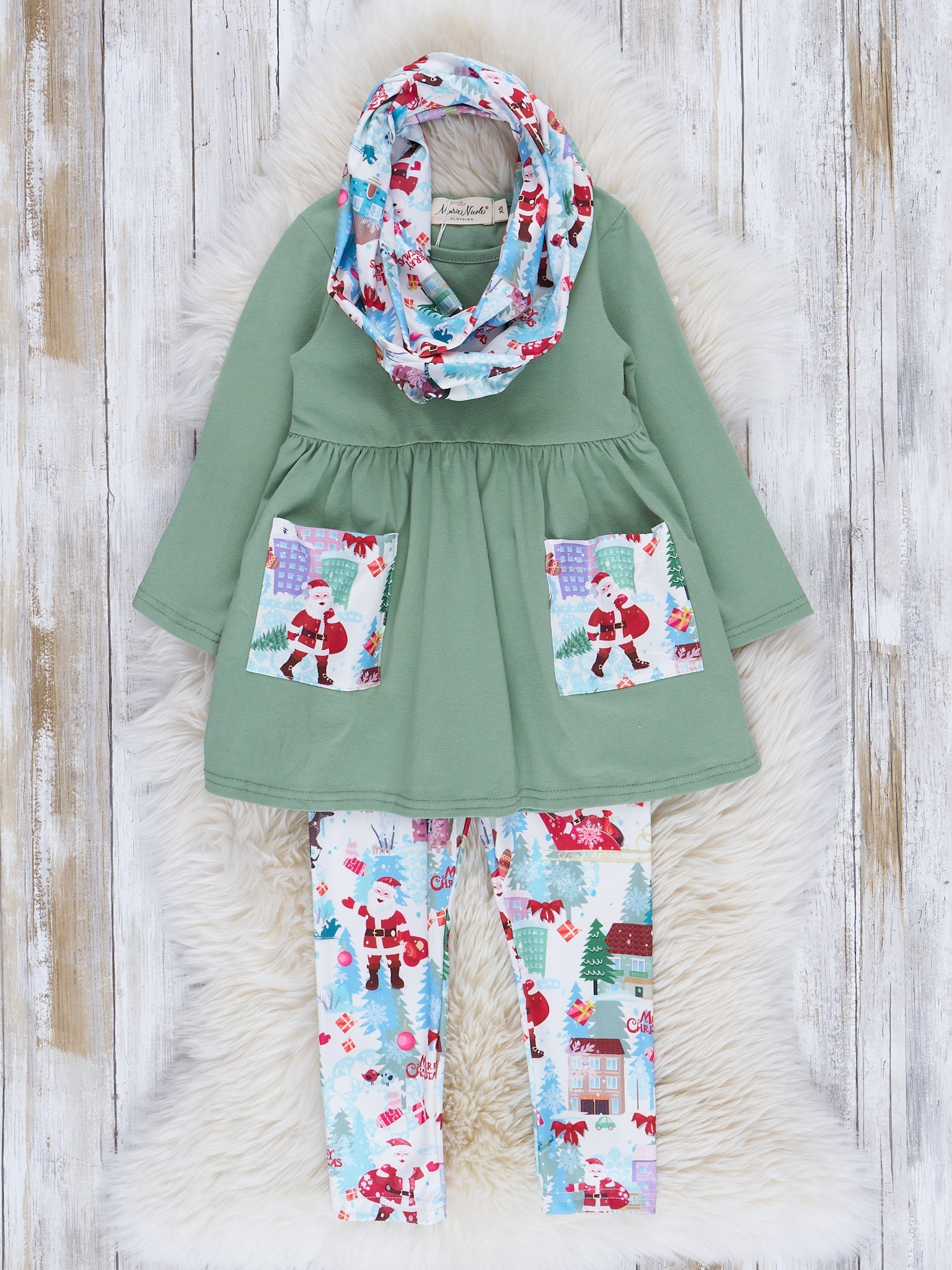 Winter Wonderland Outfit w/ Scarf - Marie Nicole Clothing