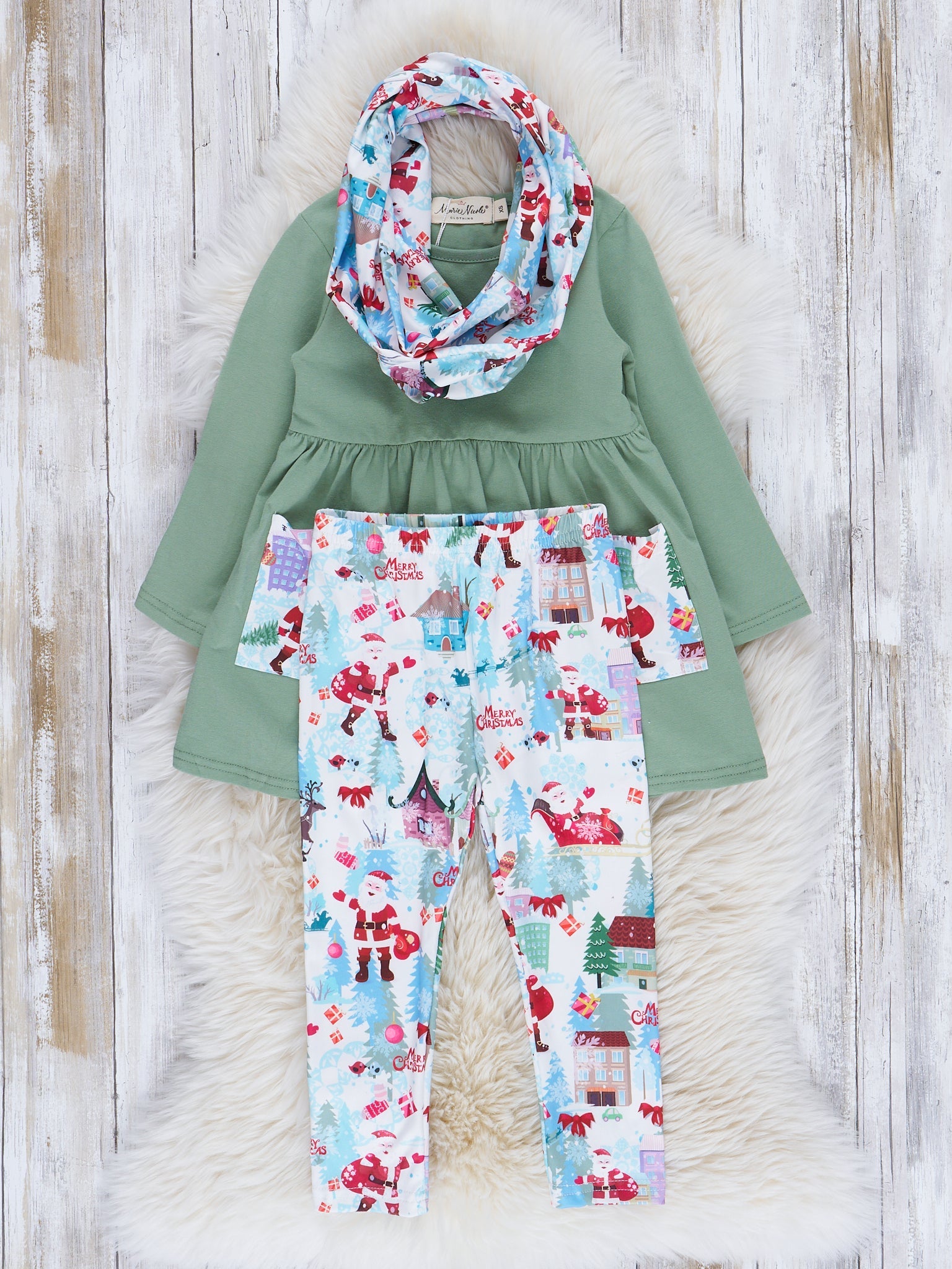 Winter Wonderland Outfit w/ Scarf - Marie Nicole Clothing