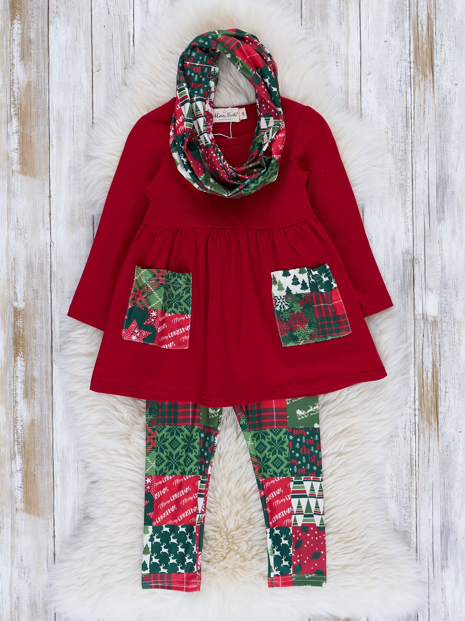 Winter Wonderland Outfit w/ Scarf - Marie Nicole Clothing