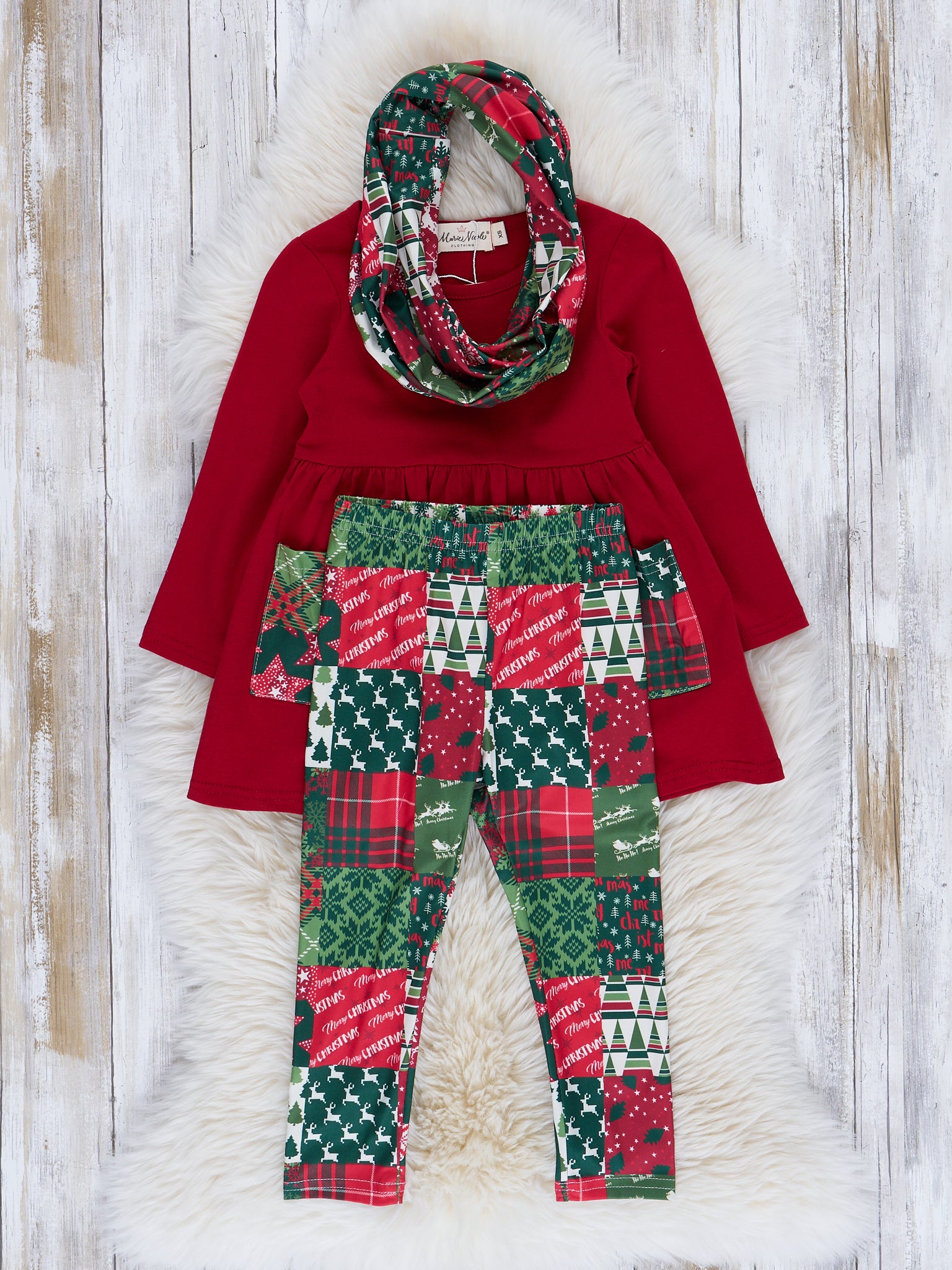Winter Wonderland Outfit w/ Scarf - Marie Nicole Clothing