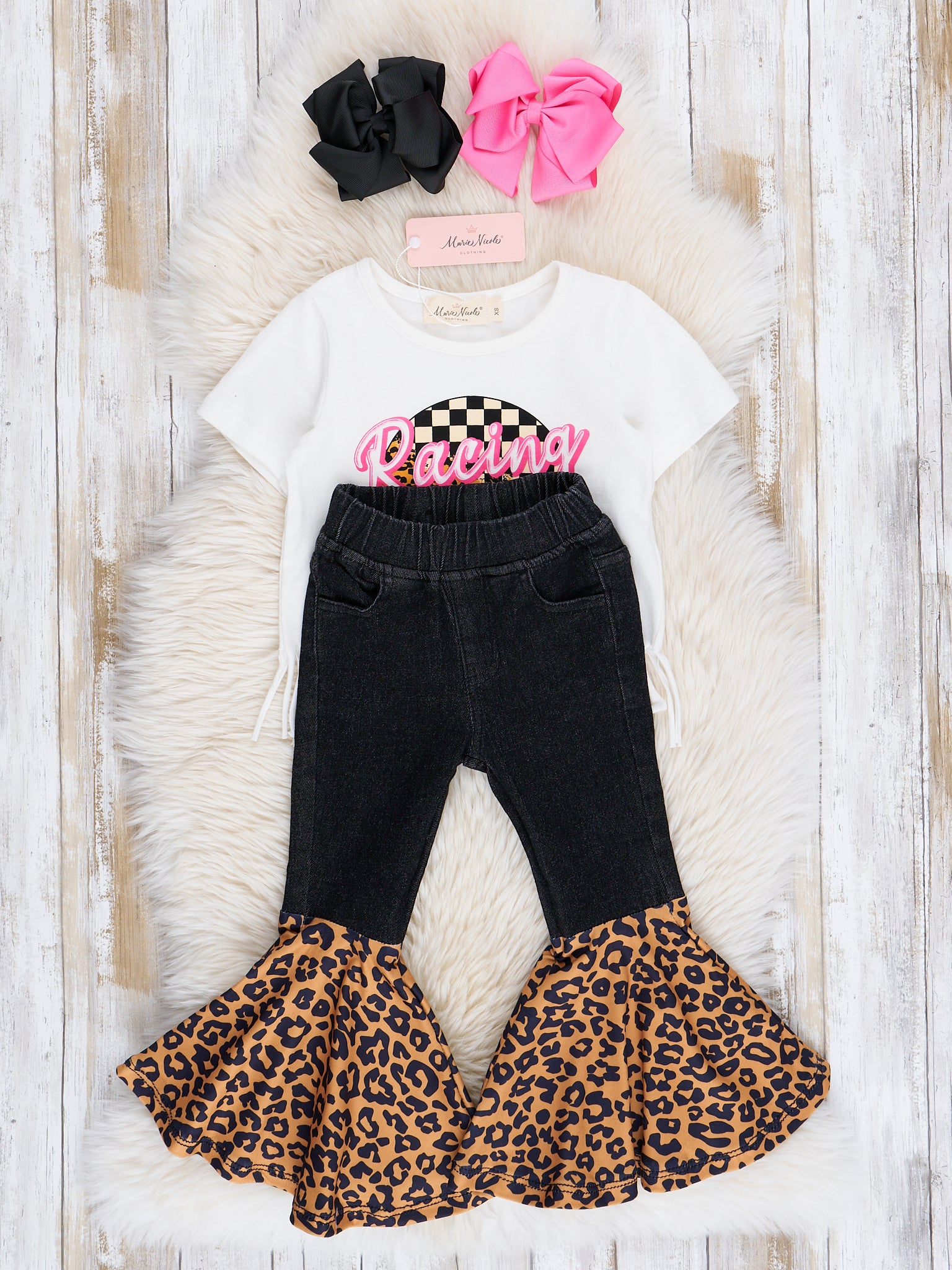 Fringe & Leopard Racing Vibes Outfit - Marie Nicole Clothing