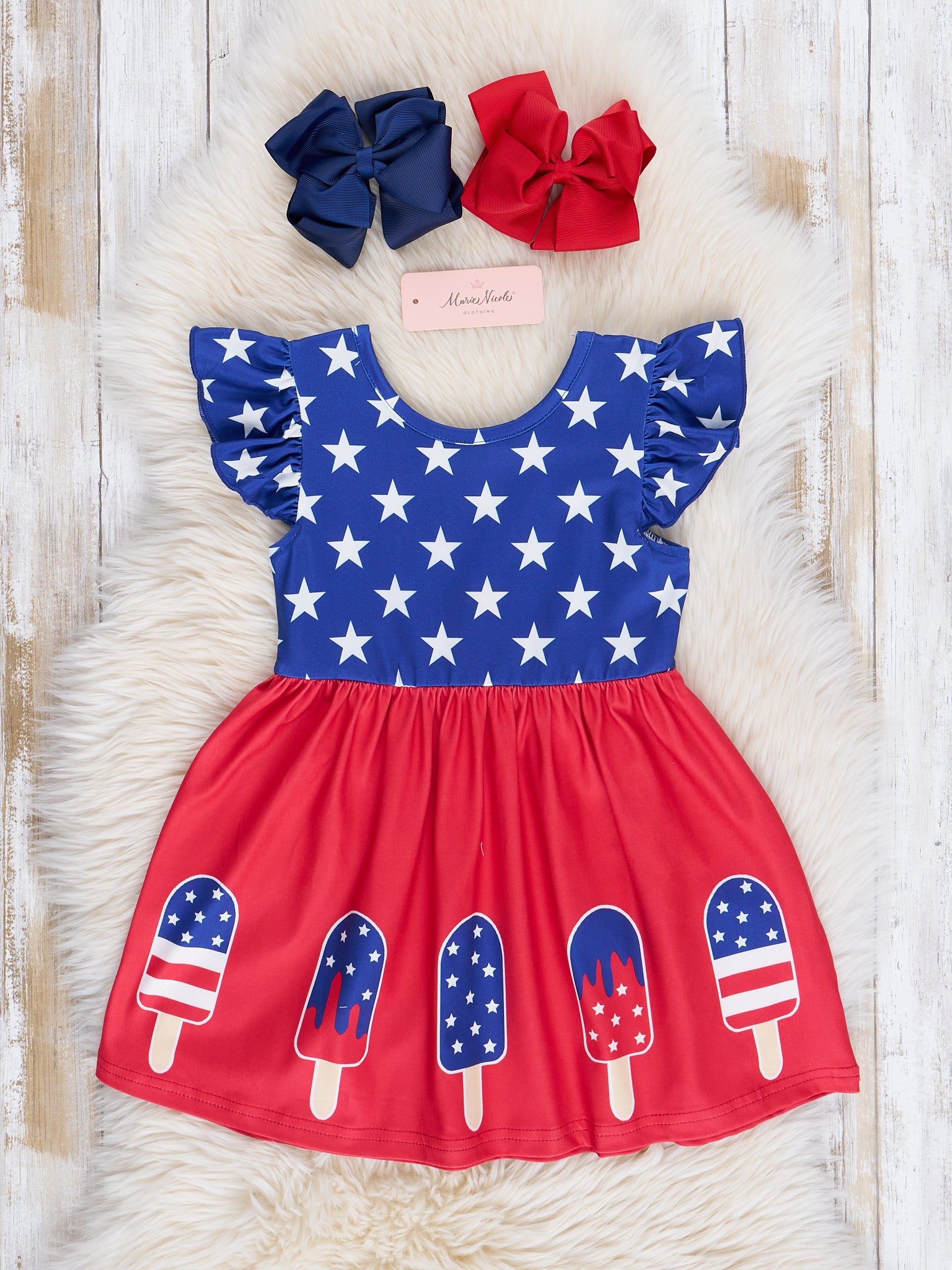 Stars & Stripes Popsicle Dress - Marie Nicole Clothing