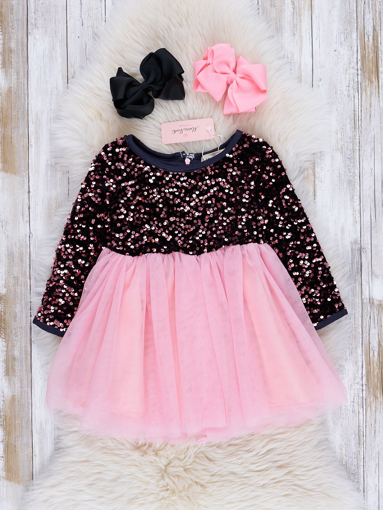 Pink Sparkle Party Tulle Dress - Marie Nicole Clothing