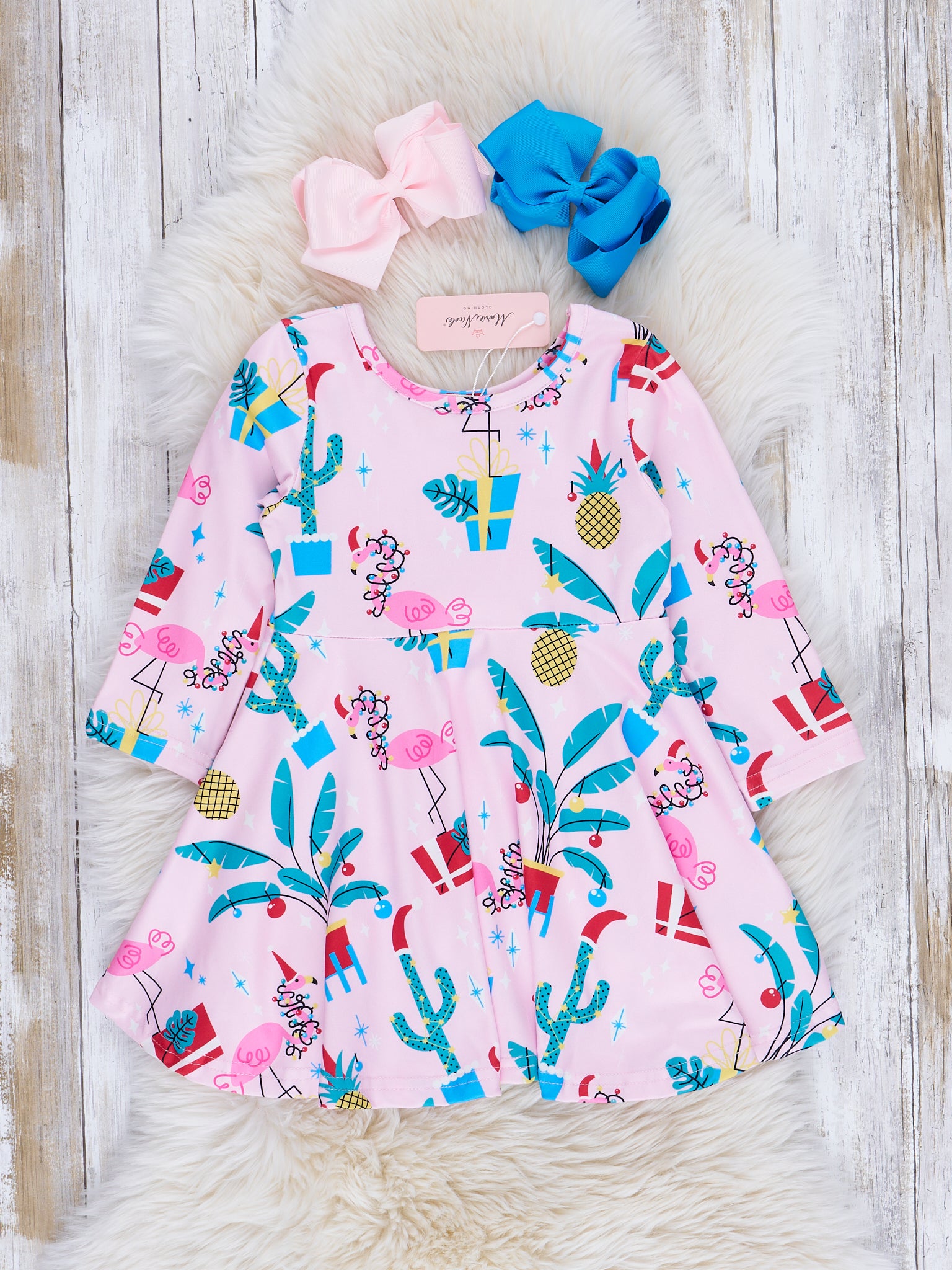 Happy Holidays Swing Dress - Marie Nicole Clothing