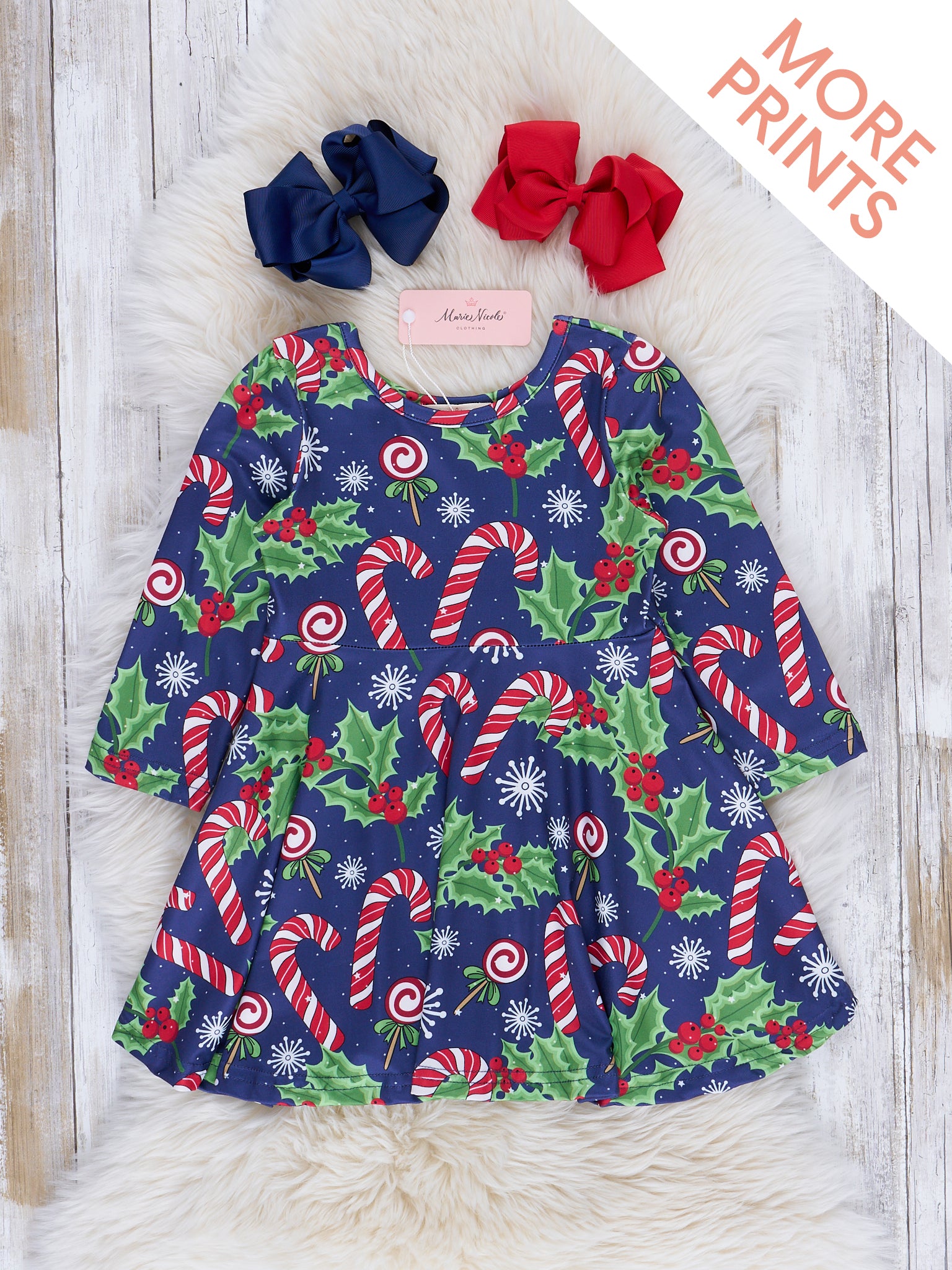 Happy Holidays Swing Dress - Marie Nicole Clothing
